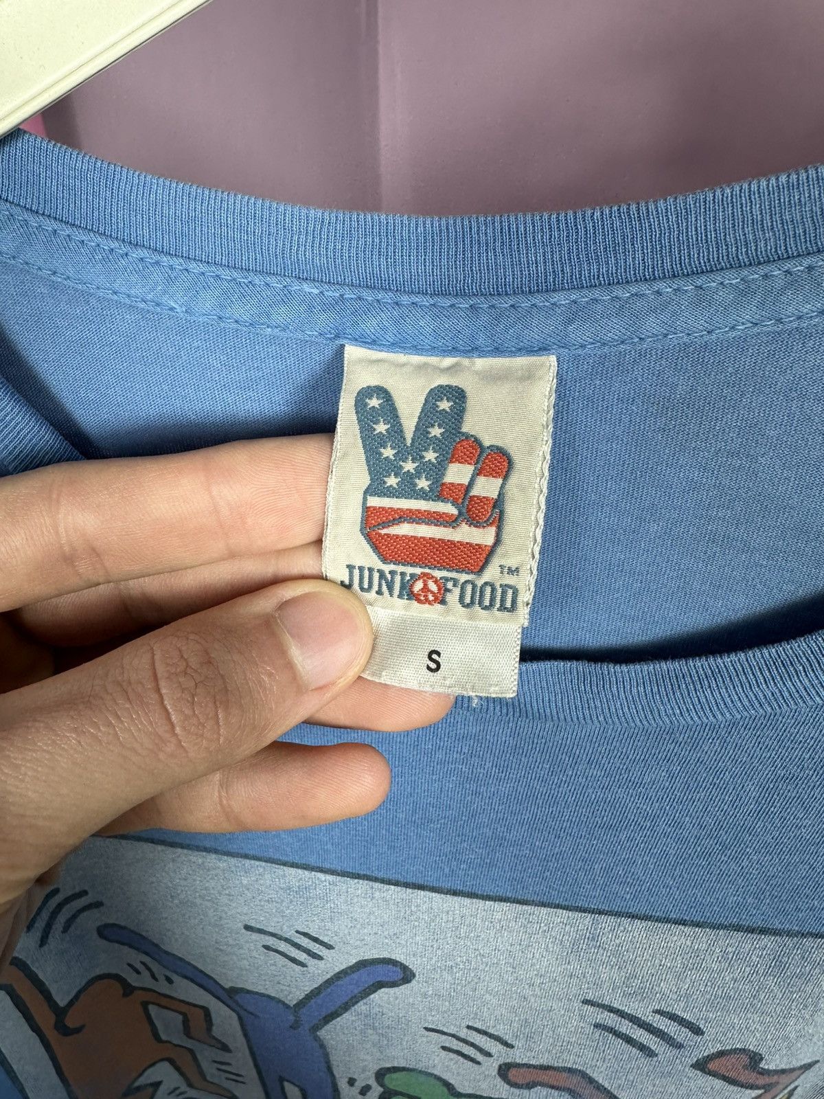 Junk Food Vintage Junk Food Keith Haring Dance Art T-Shirt Blue Logo Size US S / EU 44-46 / 1 - 13 Thumbnail