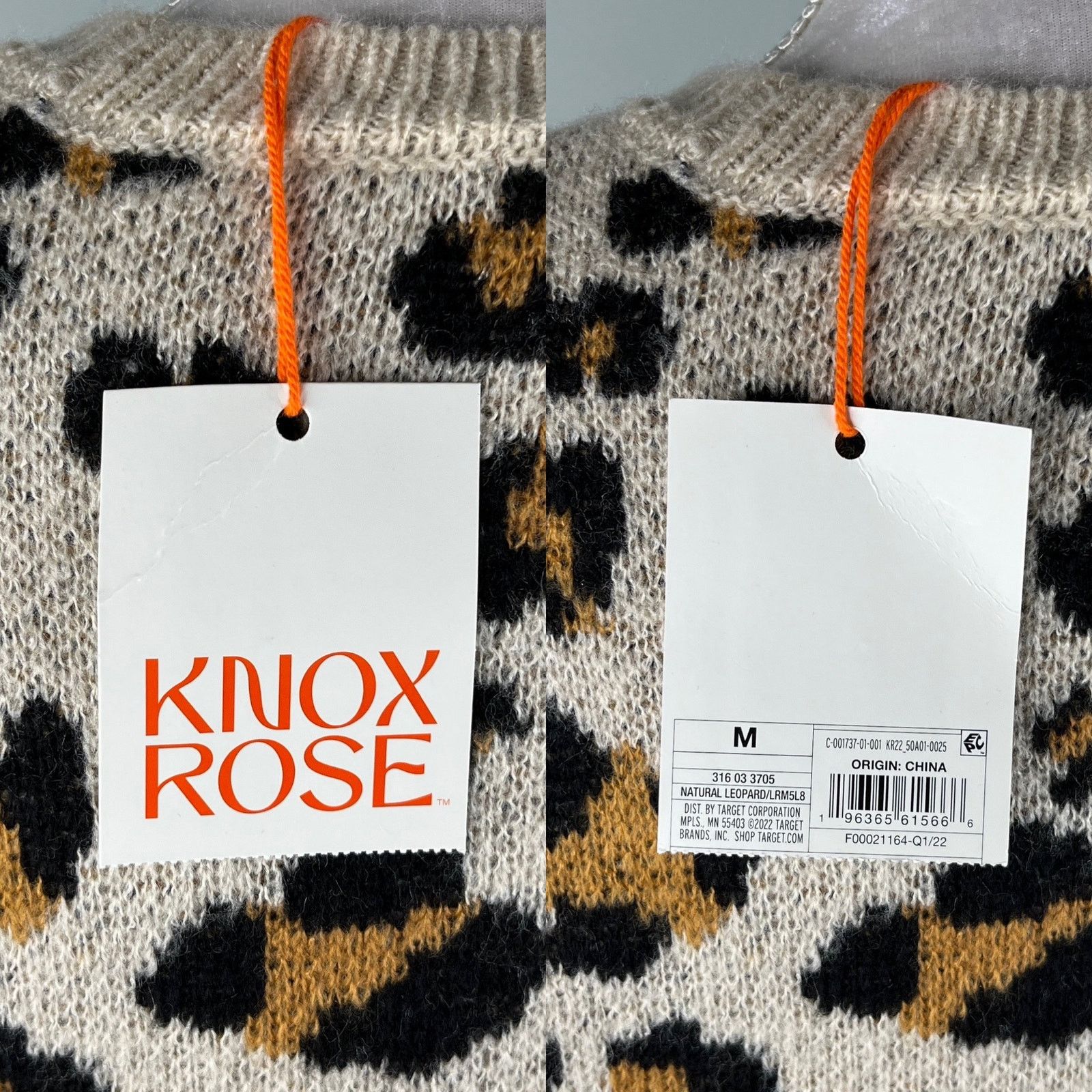 Other Knox Rose Leopard Sweater Medium Crew Pullover New Size M / US 6-8 / IT 42-44 - 7 Thumbnail