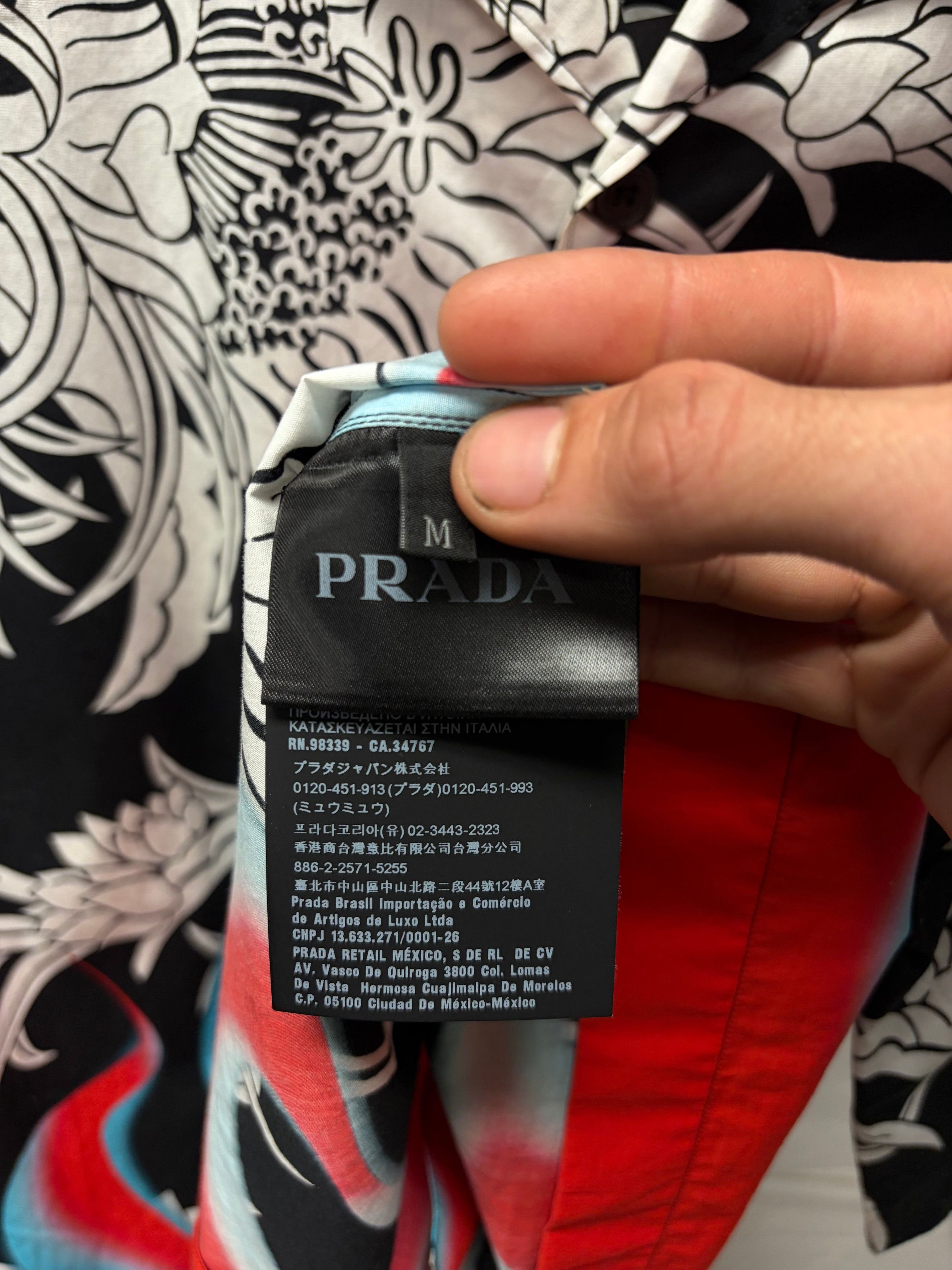 Prada Prada Flame Camp Collar Short Sleeve Shirt Size US M / EU 48-50 / 2 - 5 Thumbnail