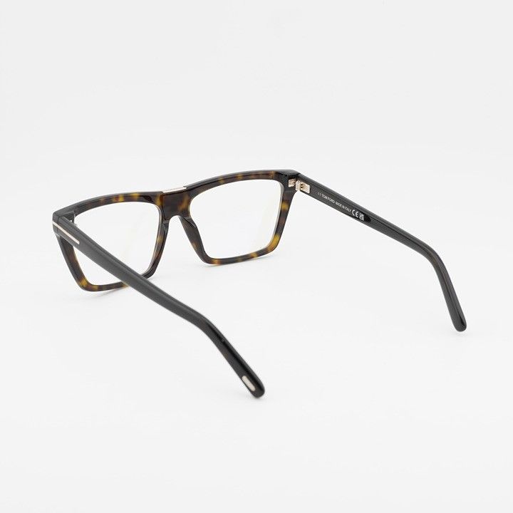 Tom Ford Tom Ford FT5912-B 052 Eyeglasses Havana 57mm Rectangle Frame Size ONE SIZE - 3 Thumbnail