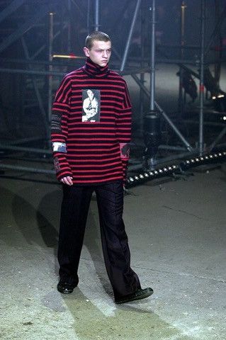 Raf Simons AW01 Raf Simons Riot Riot Riot Patchwork Stripe Turtleneck Size US S / EU 44-46 / 1 - 9 Thumbnail
