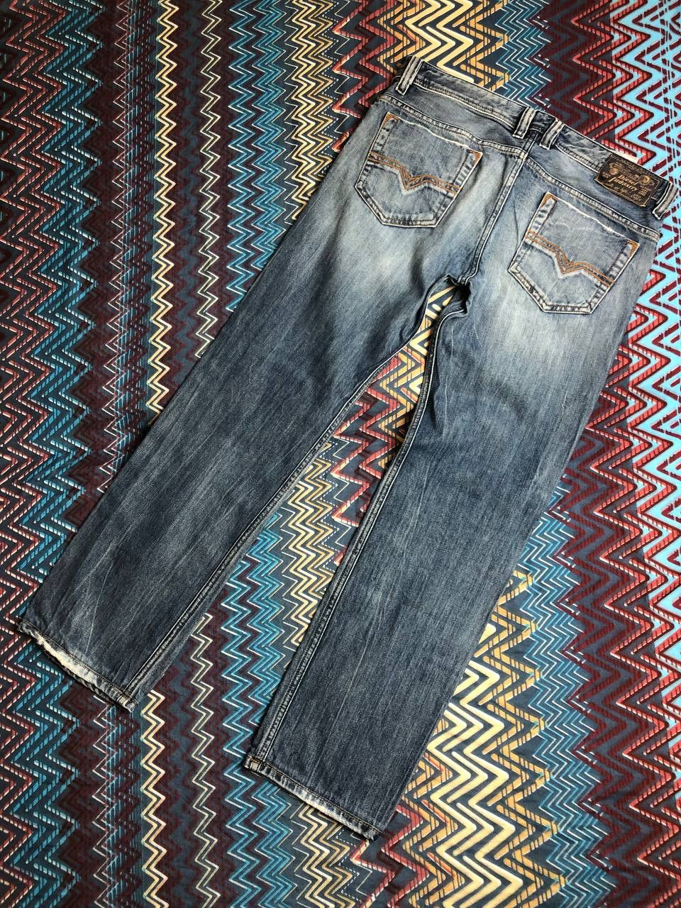 Diesel × Vintage Vintage Y2K Diesel Washed Distressed Denim Jeans Slim Size US 33 - 12 Thumbnail