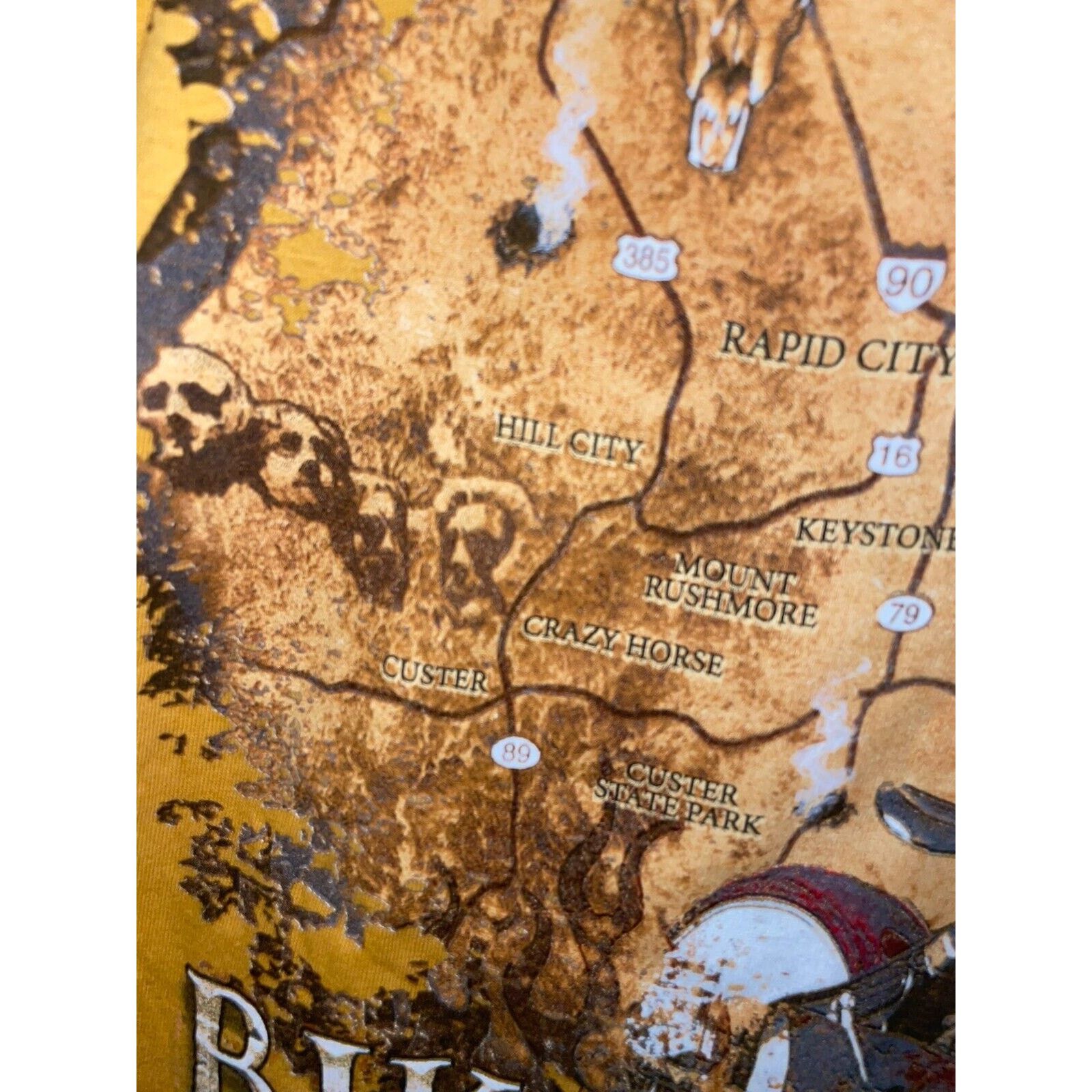 Vintage Vintage Sturgis Bike Week Shirt Motorcycle Map Tee L Large Size US L / EU 52-54 / 3 - 6 Thumbnail