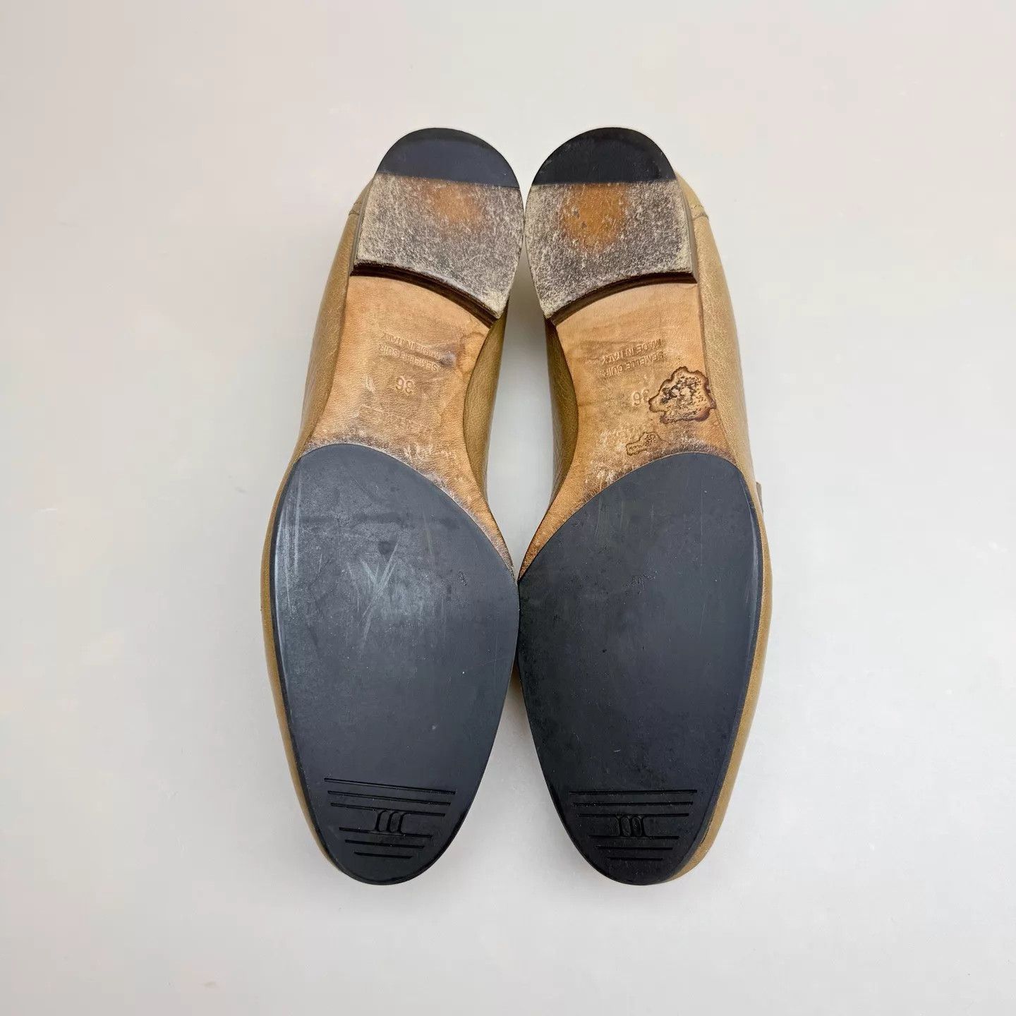 Hermes HERMES Khaki Silver Buckle H Loafer 36 95 New Size US 5.5 / IT 35.5 - 8 Thumbnail