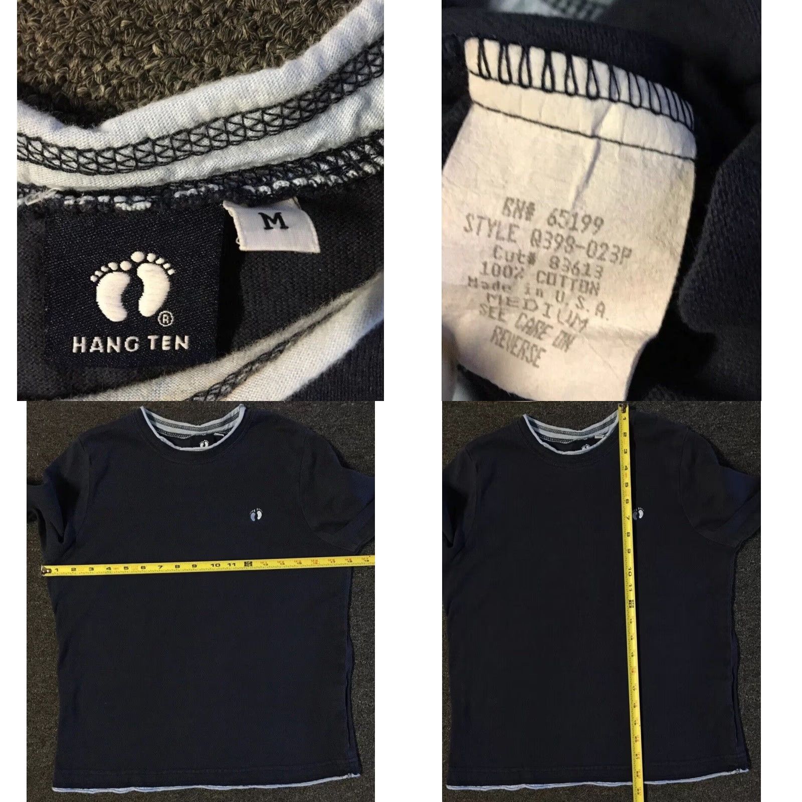 Quiksilver Vtg 80s Hang Ten Faded Shirt XS USA Beach Surf Skate Billabong OP TC Grunge 90s Size US XS / EU 42 / 0 - 8 Thumbnail