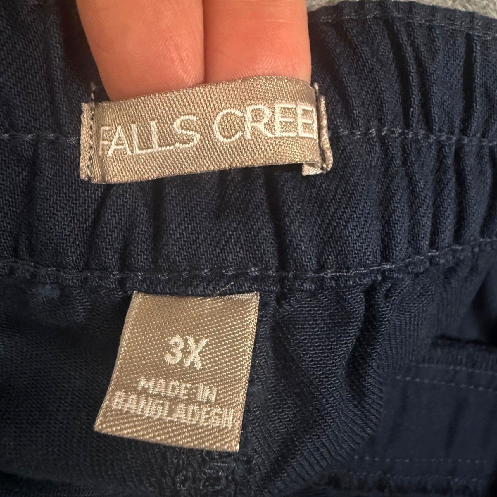 Vintage Falls Creek Comfort Shorts Elastic Waist Casual Chic Everyday Navy Blue 3X NWT Size 40" / US 18 - 3 Thumbnail