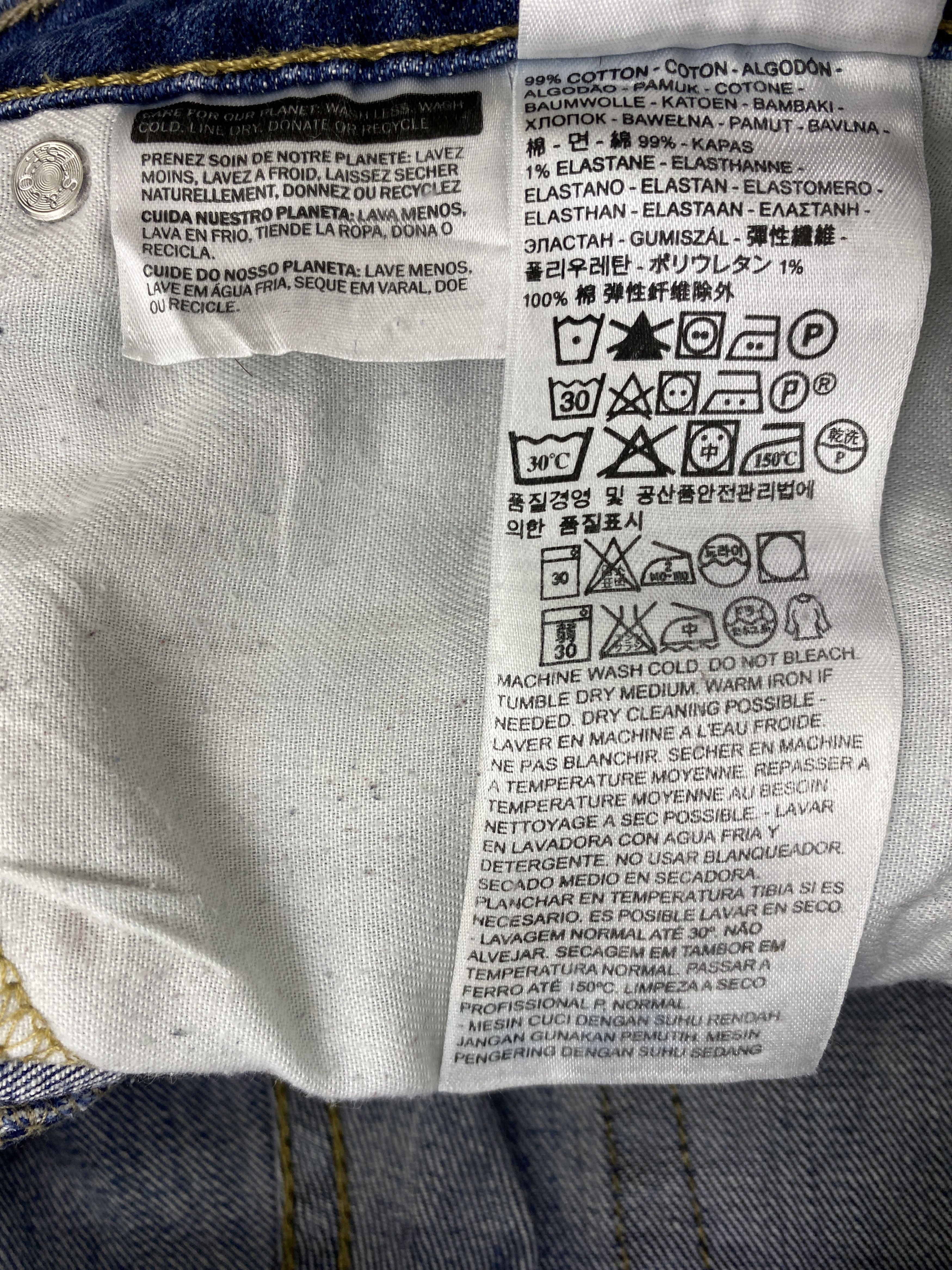 Levi's × Vintage Vintage Levi's 514 Distressed Blue Denim Jeans Size US 34 / EU 50 - 7 Thumbnail