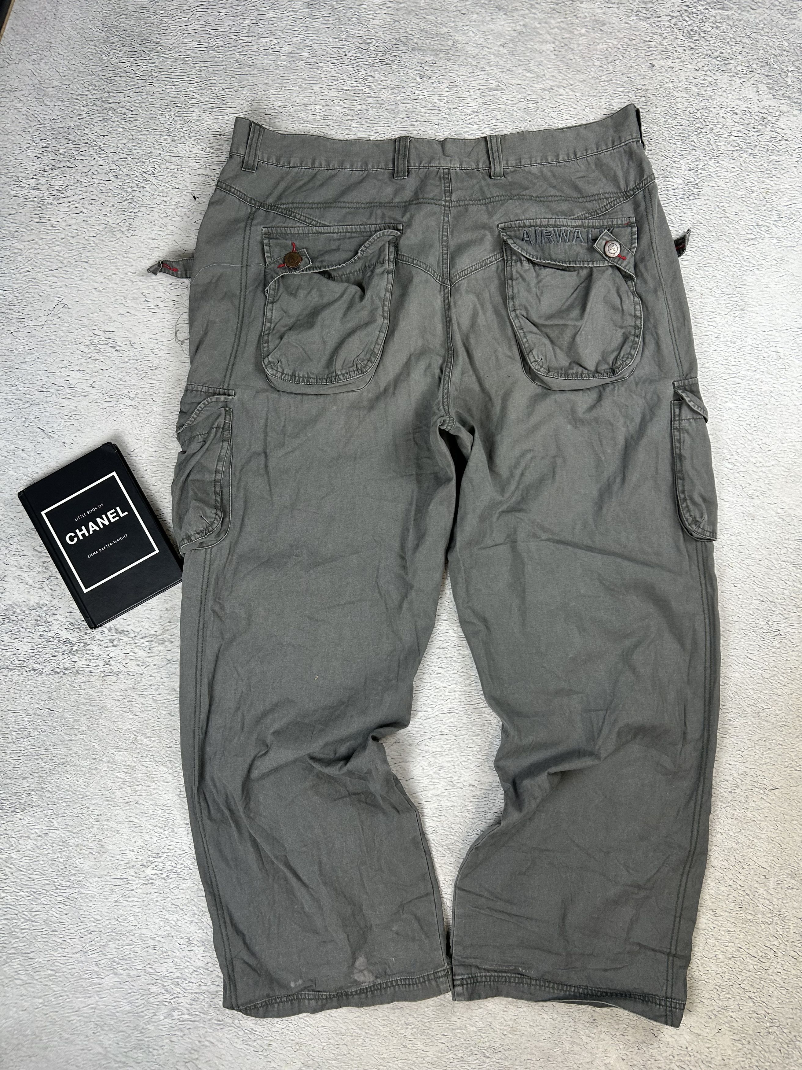 Airwalk × JNCO Vintage Airwalk Cargo Pants Baggy Streetwear Drill Pockets Size US 36 / EU 52 - 2 Thumbnail