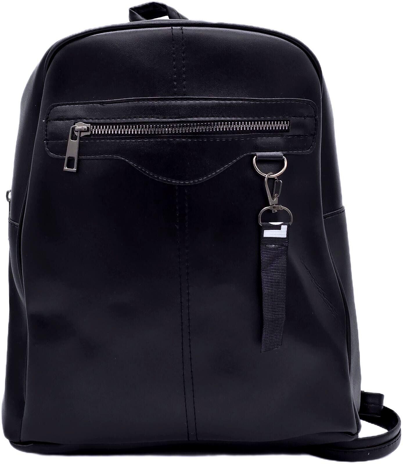 Genetic Manipulation Shinichiro Kuriya Black Faux Leather Backpack with Front Zipper Pocket and Key Size ONE SIZE - 2 Thumbnail