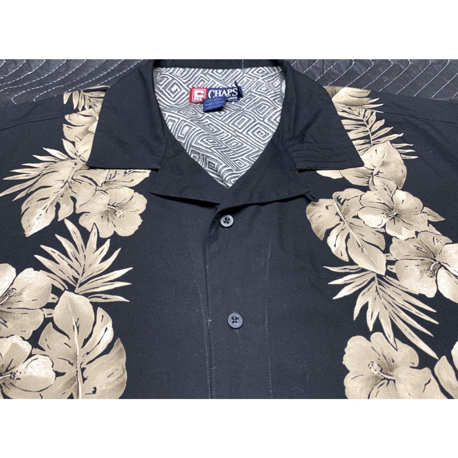 Chaps VINTAGE Ralph Lauren Chaps Men's XL Hawaiian Shirt Tropical Floral Short Sleeve Casual Summer Beach Campsite Size US XL / EU 56 / 4 - 3 Thumbnail