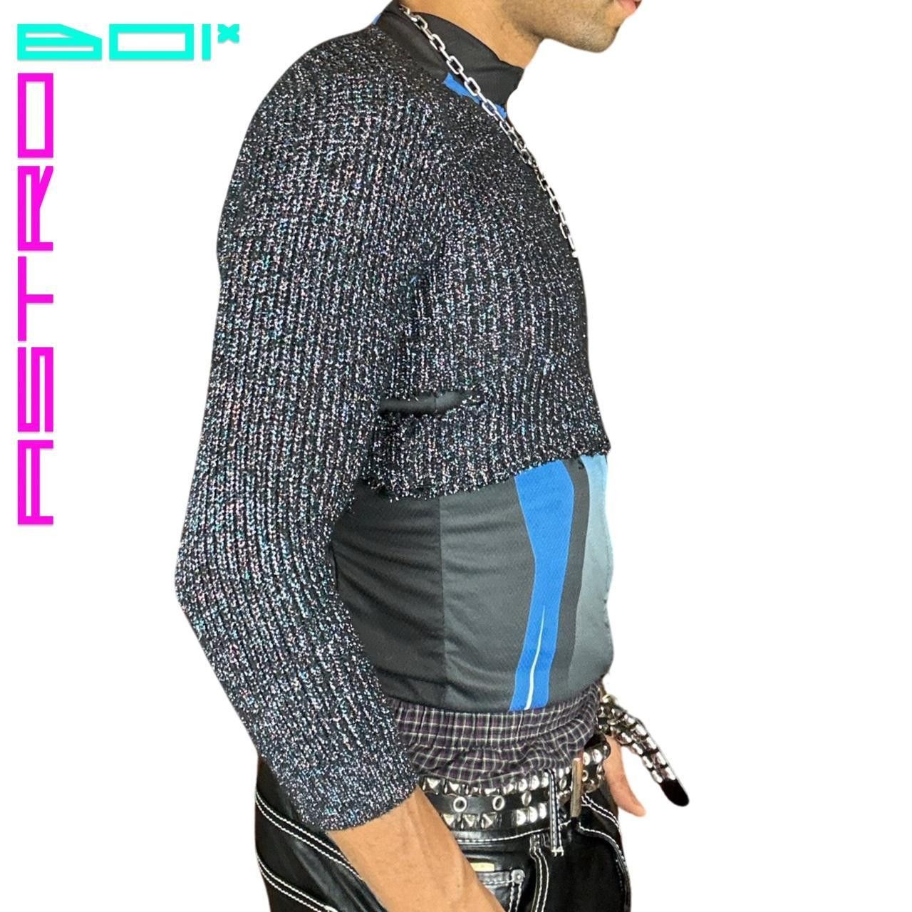 Other ASTROBOI* BLACK METALLIC CHUNKY KNIT SWEATER MEDIUM Size US M / EU 48-50 / 2 - 6 Thumbnail
