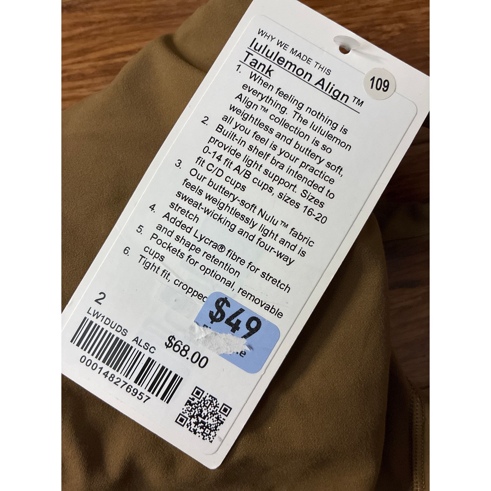 Lululemon Lululemon Align Tank Top Light Support A/B Cup Size 2 Nulu Size XS / US 0-2 / IT 36-38 - 3 Thumbnail
