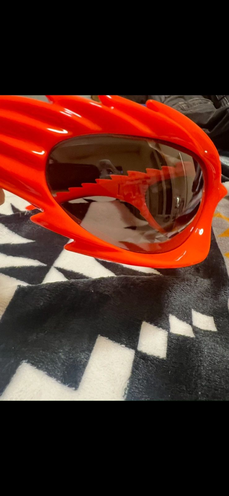 Balenciaga Balenciaga SS23 -Extreme Spikes Orange Sunglasses Size ONE SIZE - 9 Thumbnail