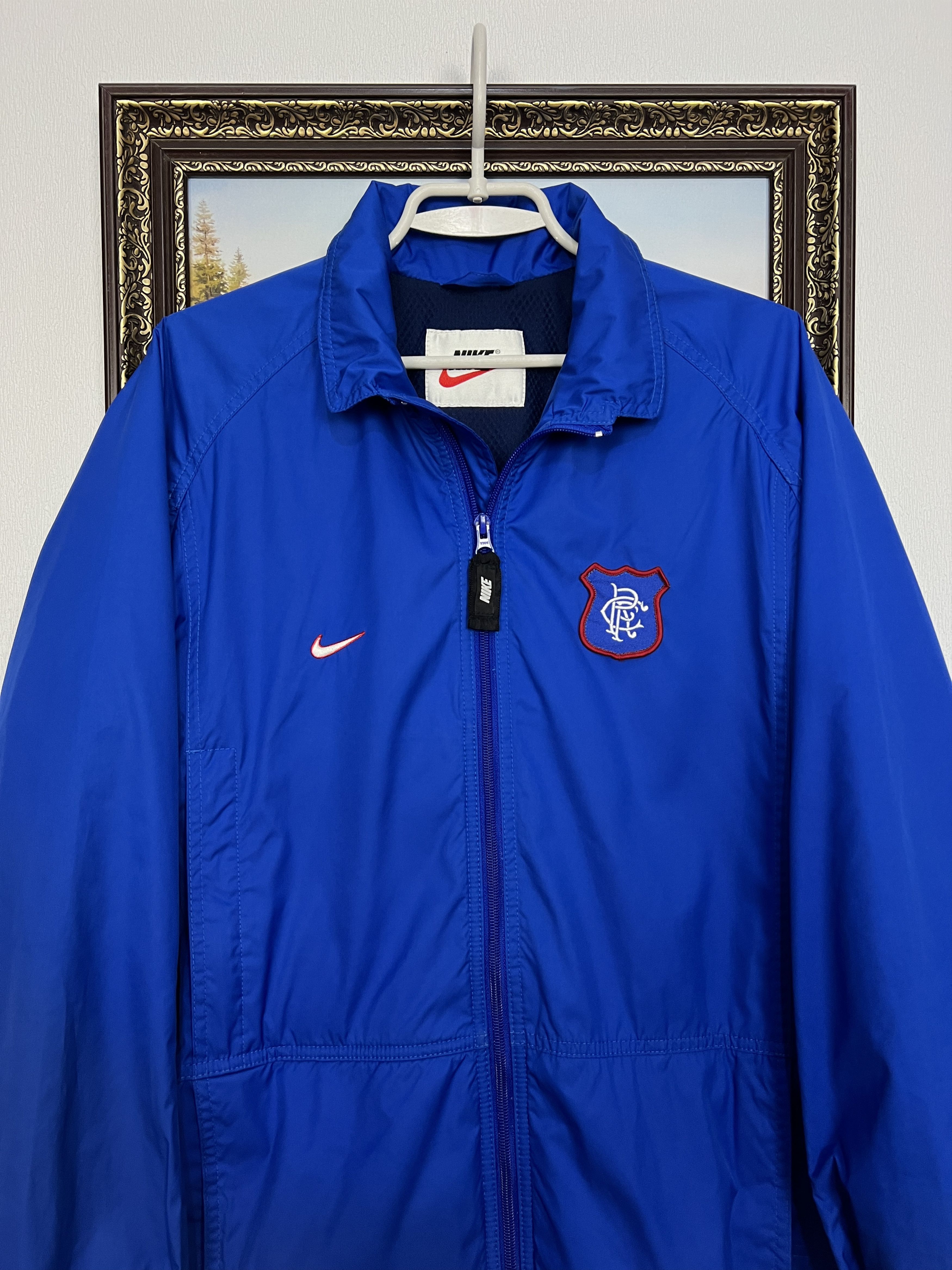 Nike Vintage Nike Glasgow Rangers Blue Jacket Football Track Top Size US L / EU 52-54 / 3 - 2 Thumbnail