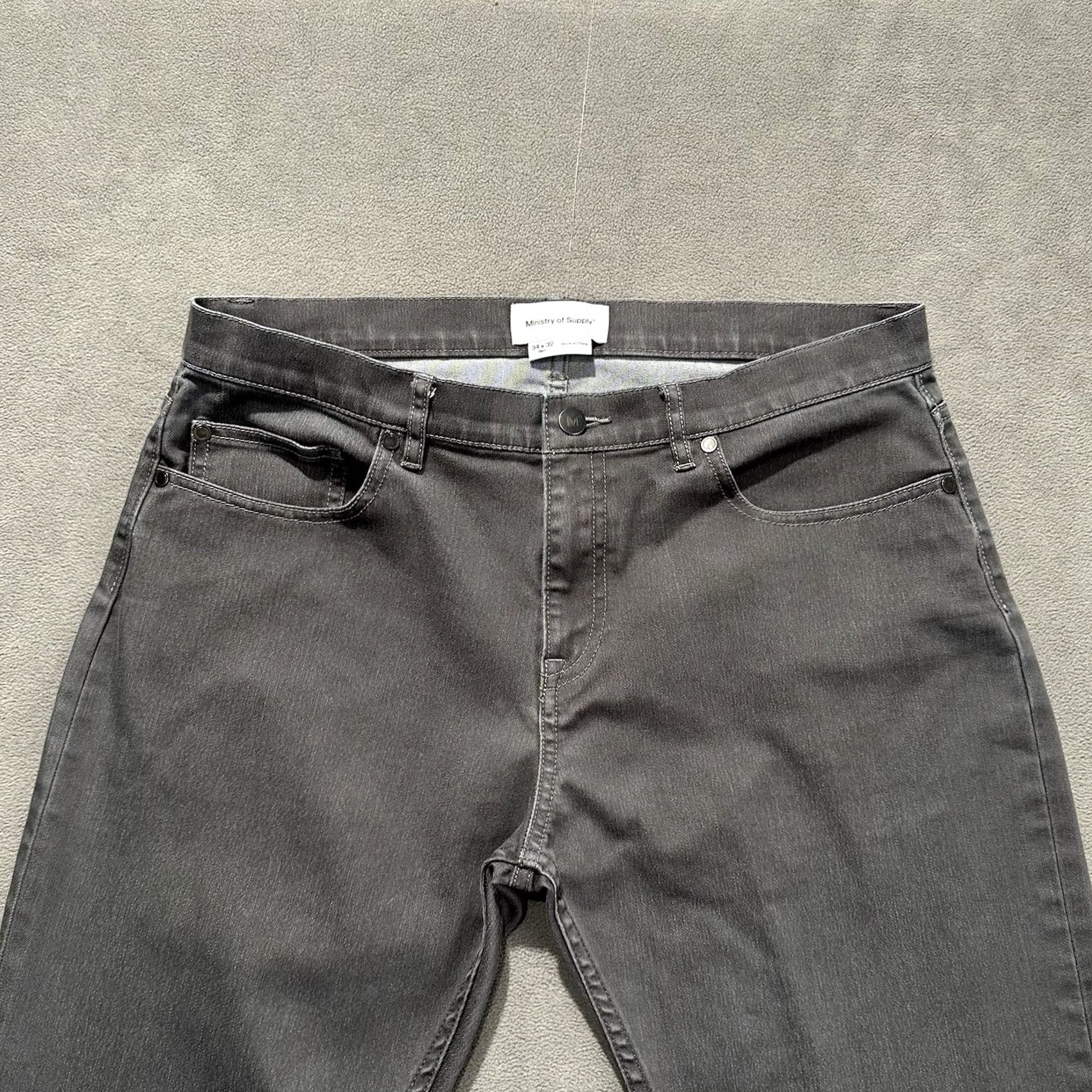 Vintage Ministry of Supply Chroma Jeans Mens Jeans Slim Gray 34x32 Solid City 90s/90s? Mens Size US 34 / EU 50 - 3 Thumbnail