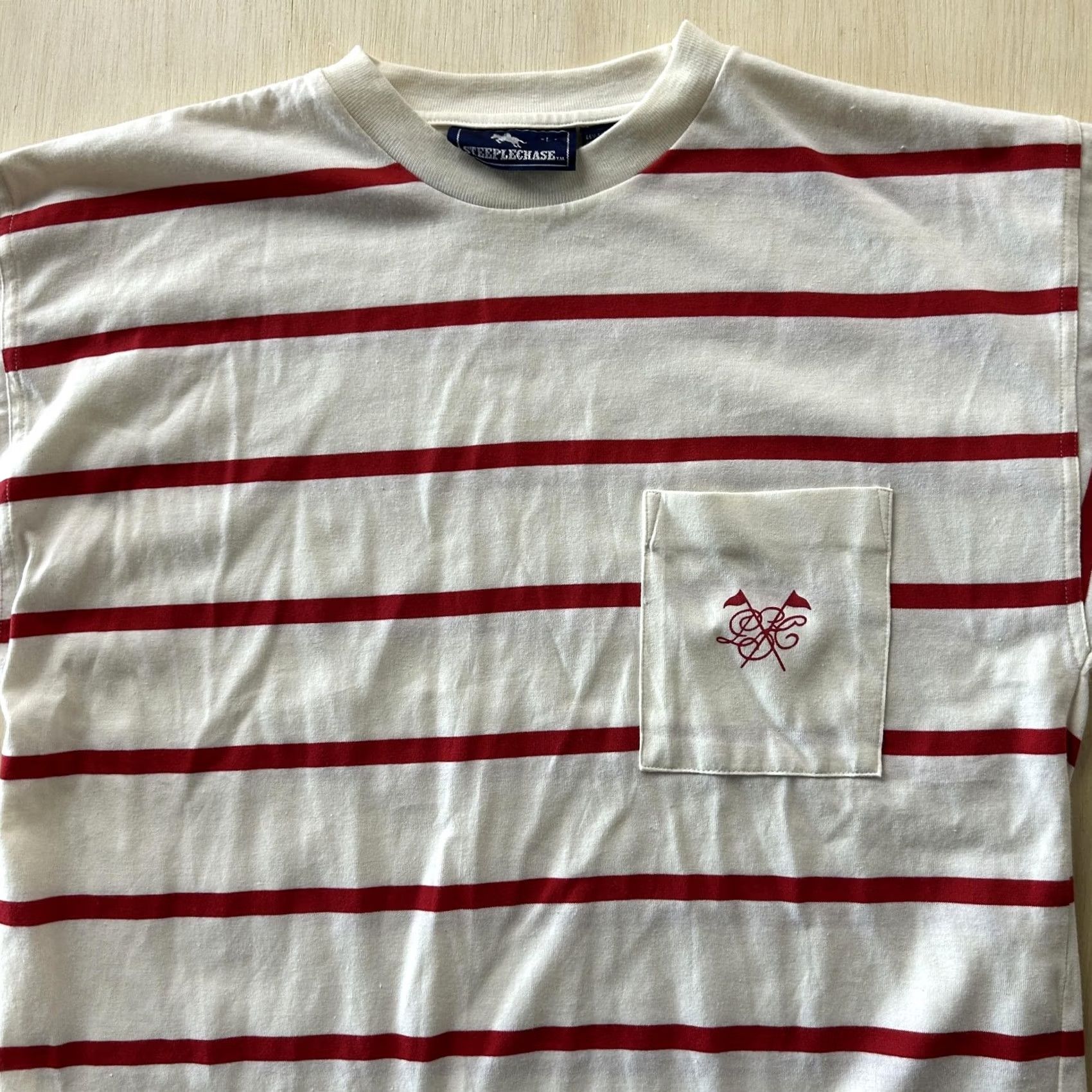 Vintage Vintage Steeplechase Shirt Mens L Striped Pocket Embroidered T-Shirt Size US L / EU 52-54 / 3 - 3 Thumbnail