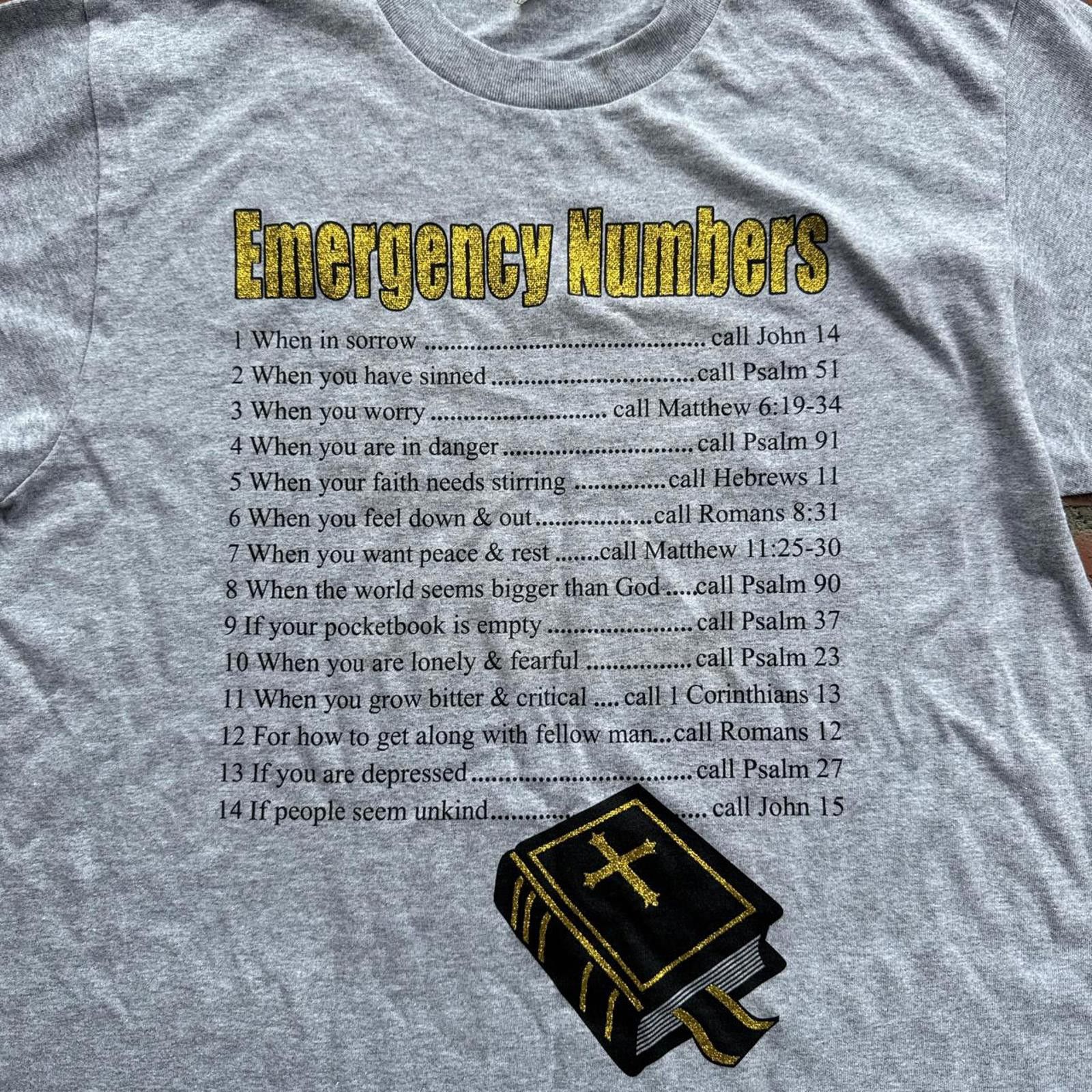 Designer Jesus Gospel Numbers t-shirt Size US L / EU 52-54 / 3 - 2 Thumbnail