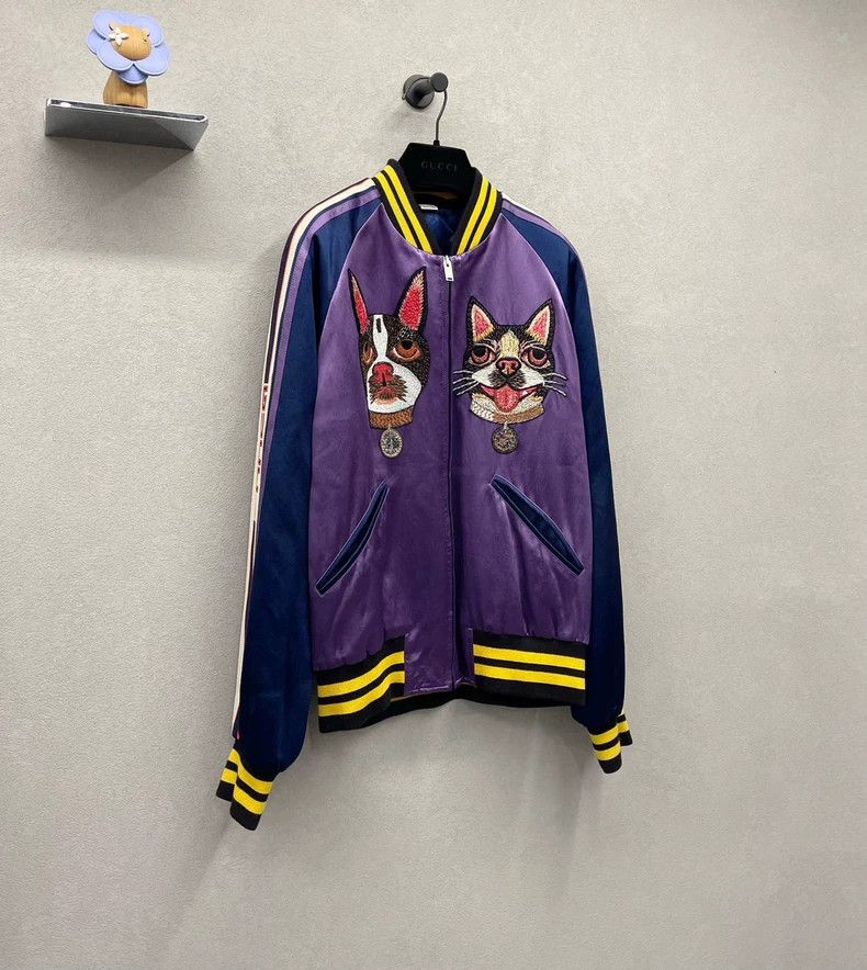 Gucci Gucci Embroidered purple stitching jacket 2501-Nextarrow Size US M / EU 48-50 / 2 - 3 Thumbnail
