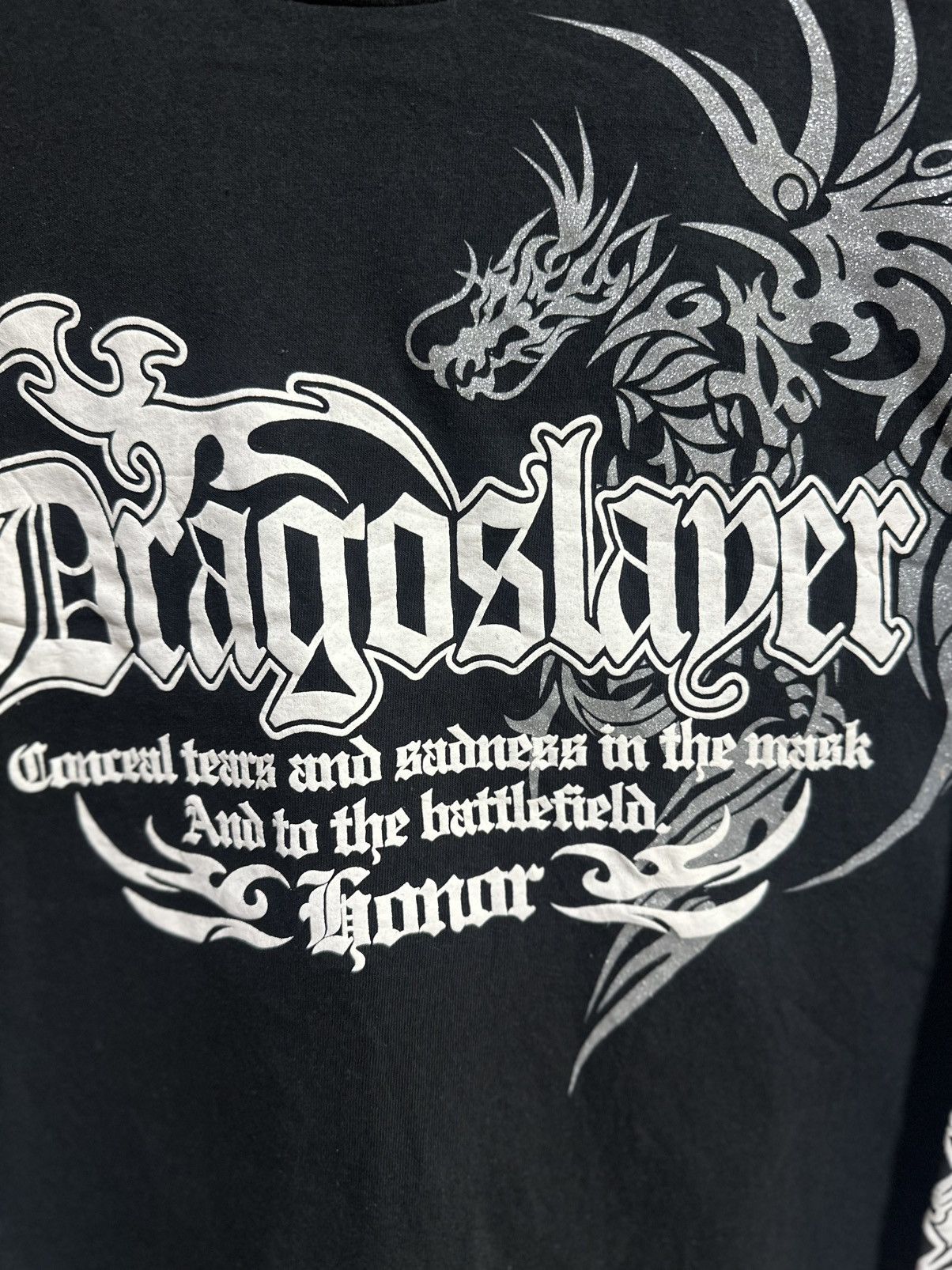 Vintage Vintage DragonSlayer Long Sleeve Faded Tee Size US XL / EU 56 / 4 - 3 Thumbnail