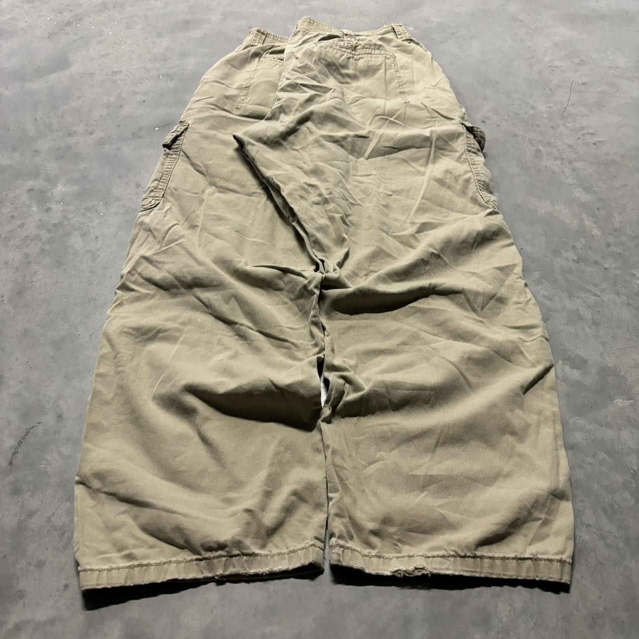 Japanese Brand × Vintage Crazy Vintage Y2K/2000s Baggy Khaki Skater Style Cargo Pants! Size US 36 / EU 52 - 4 Thumbnail
