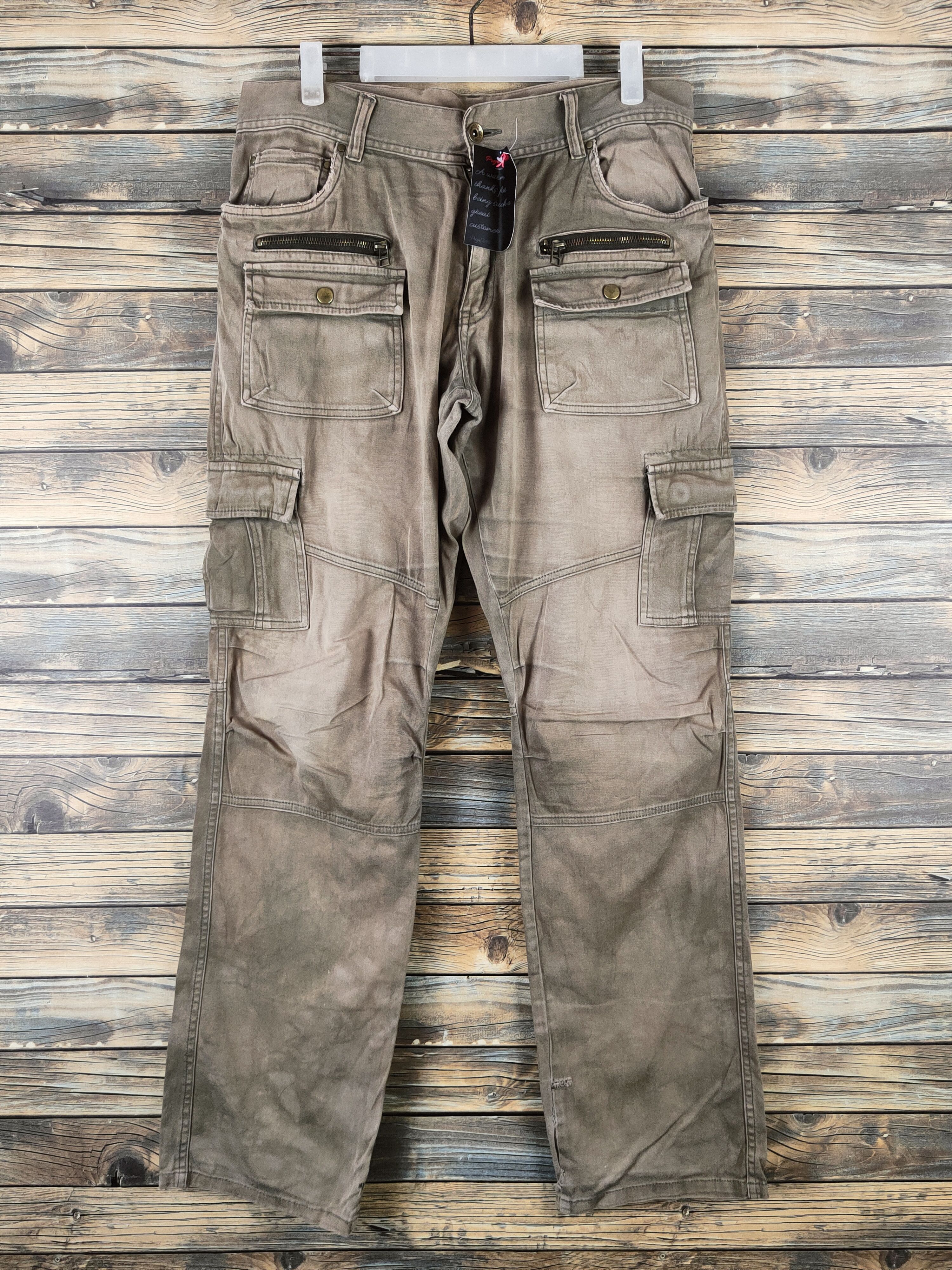 semanticdesign DL Semanticdesign Beige Multipocket Cargo Pants #46-124 Size US 32 / EU 48 - 1 Thumbnail