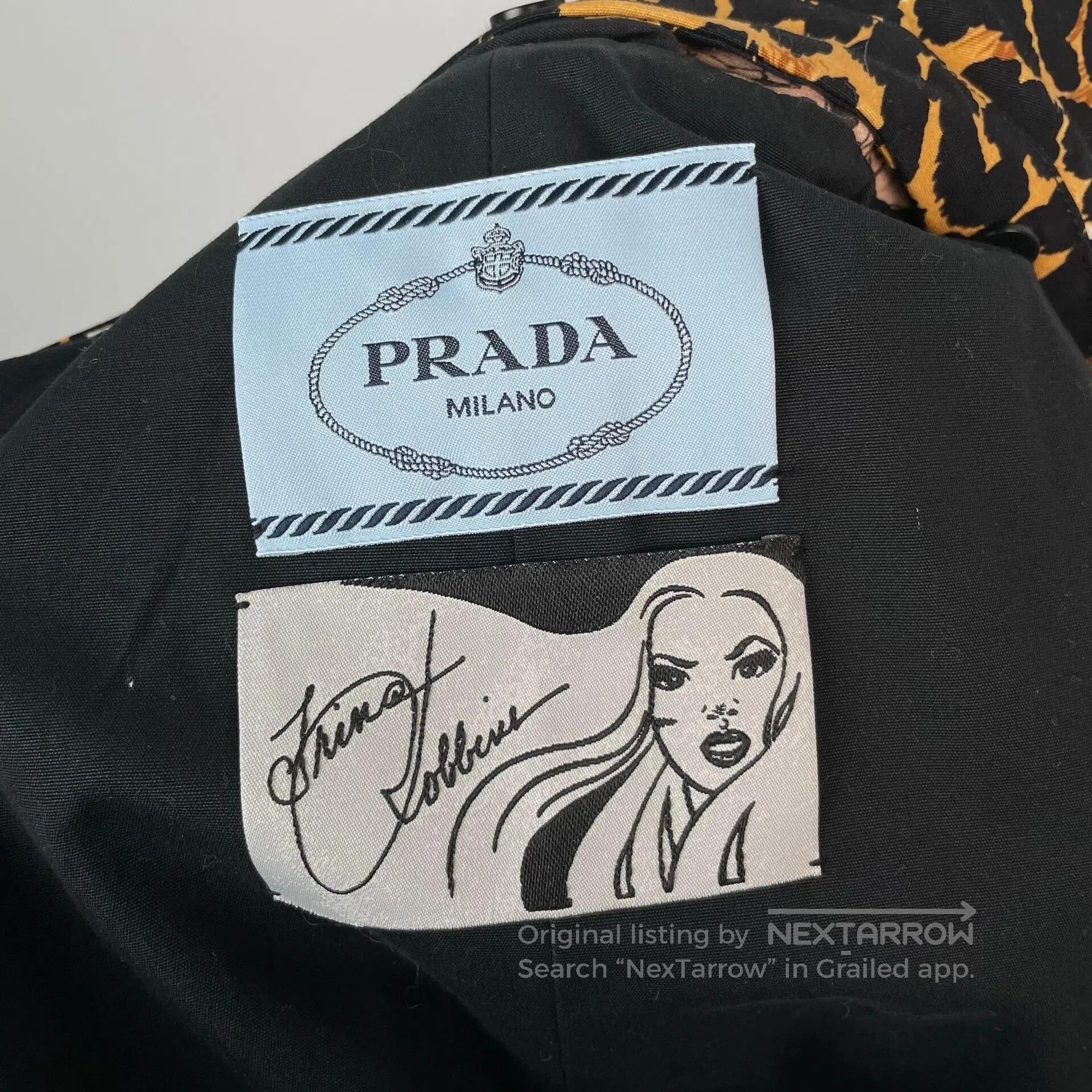 Prada Prada Distressed Poster Print Leopard Print Lapel Coat| Size XS / US 0-2 / IT 36-38 - 5 Thumbnail
