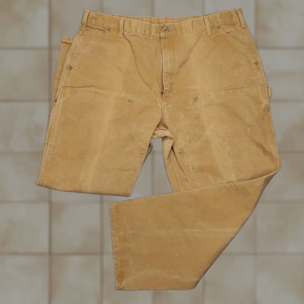 Carhartt VINTAGE Carhartt Pants Men Brown 42x32 Double Knee Duck Loose Utility Workwear Size US 42 / EU 58 - 1 Thumbnail