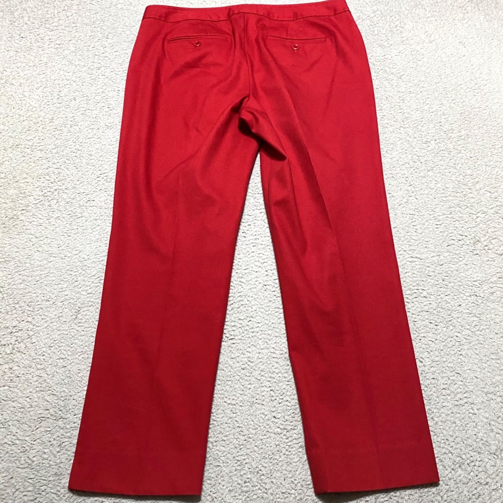Talbots Talbots Womens 12 Red Straight Hampshire Dress Pants Business Casual High Rise Size 34" / US 12 / IT 48 - 2 Thumbnail
