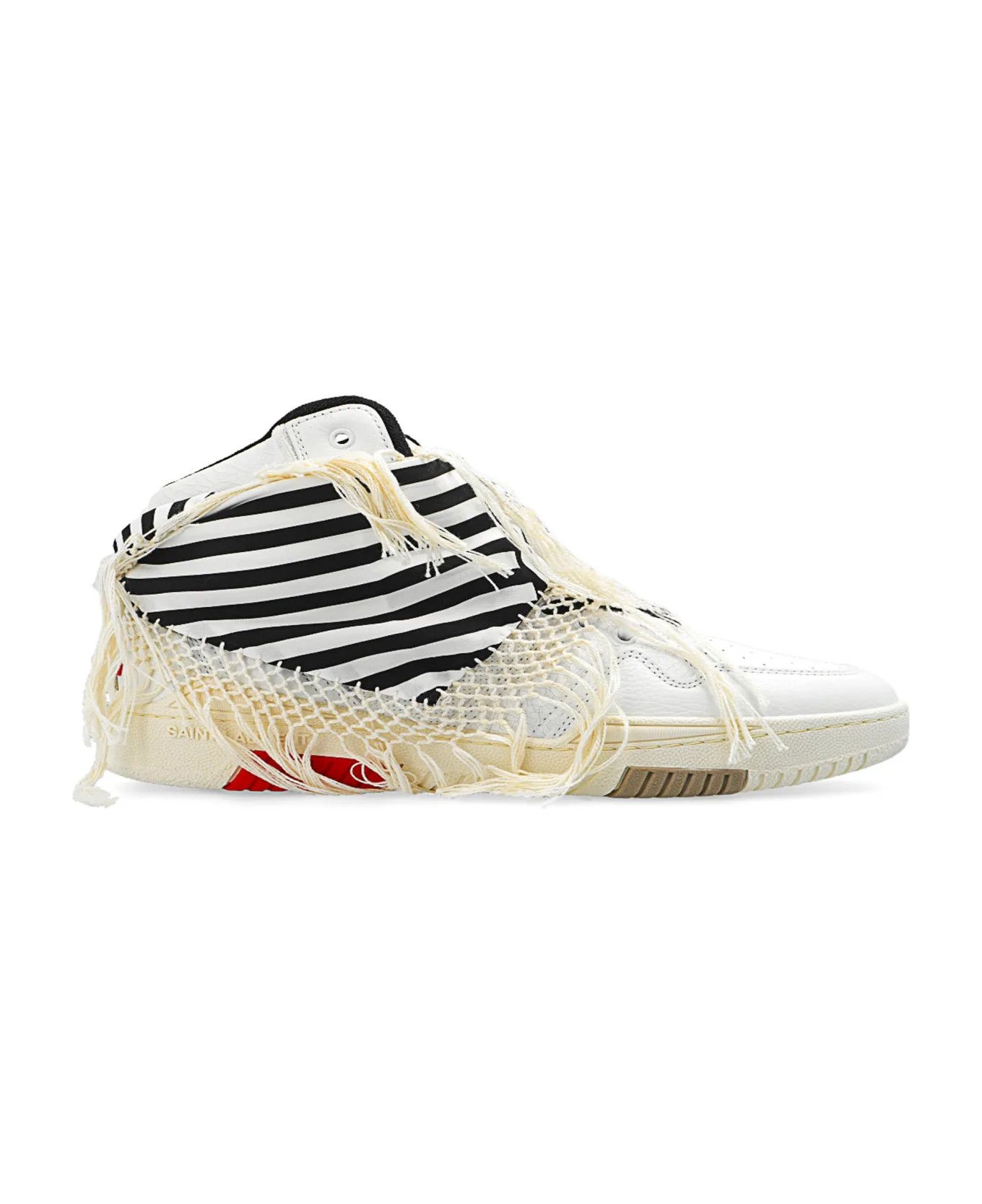 Saint Laurent Paris o1bcso1str1225 Smith Sneakers In Grained Leather in White Size US 7 / IT 37 - 1 Thumbnail