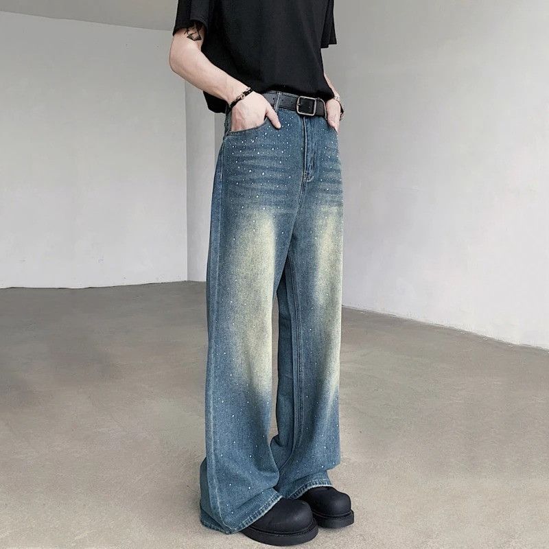 Jean Diamond Fade Worn Blue Jeans Size US 32 / EU 48 - 1 Thumbnail
