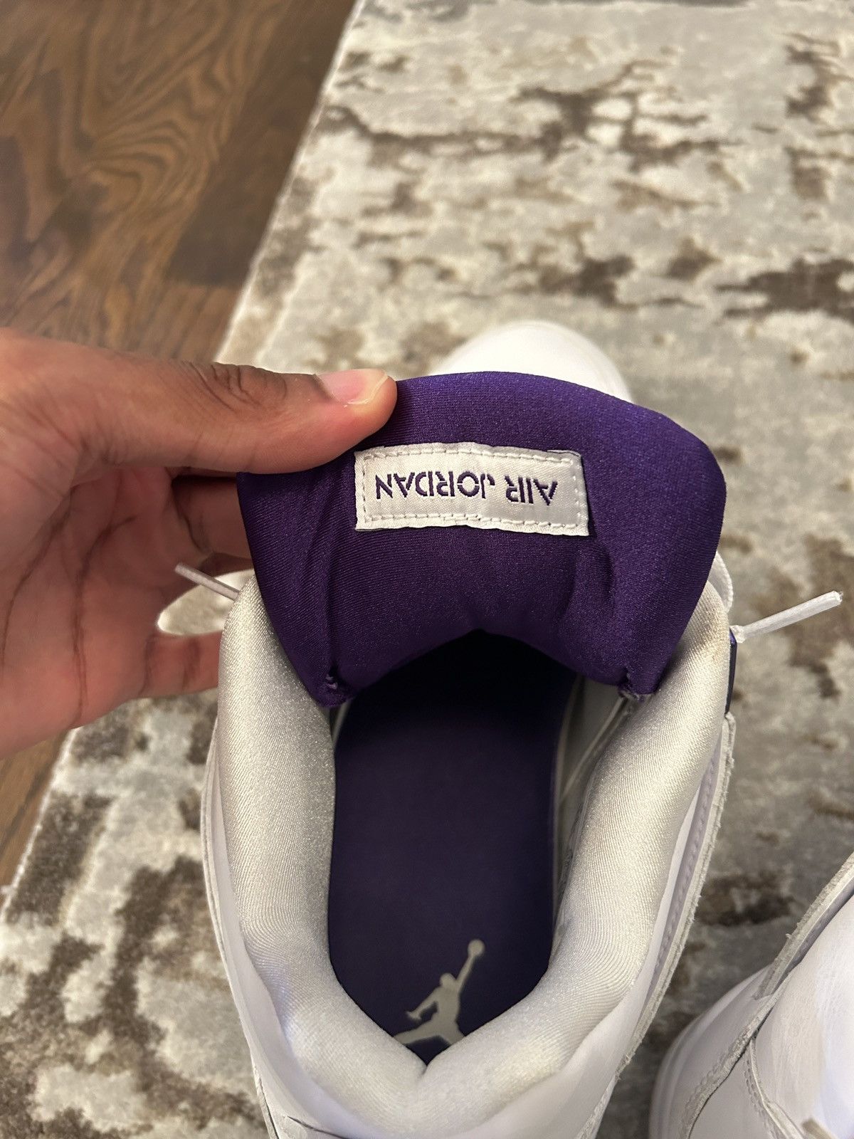 Jordan Brand × Nike Jordan 4 Metallic Purple Size US 11.5 / EU 44-45 - 7 Thumbnail