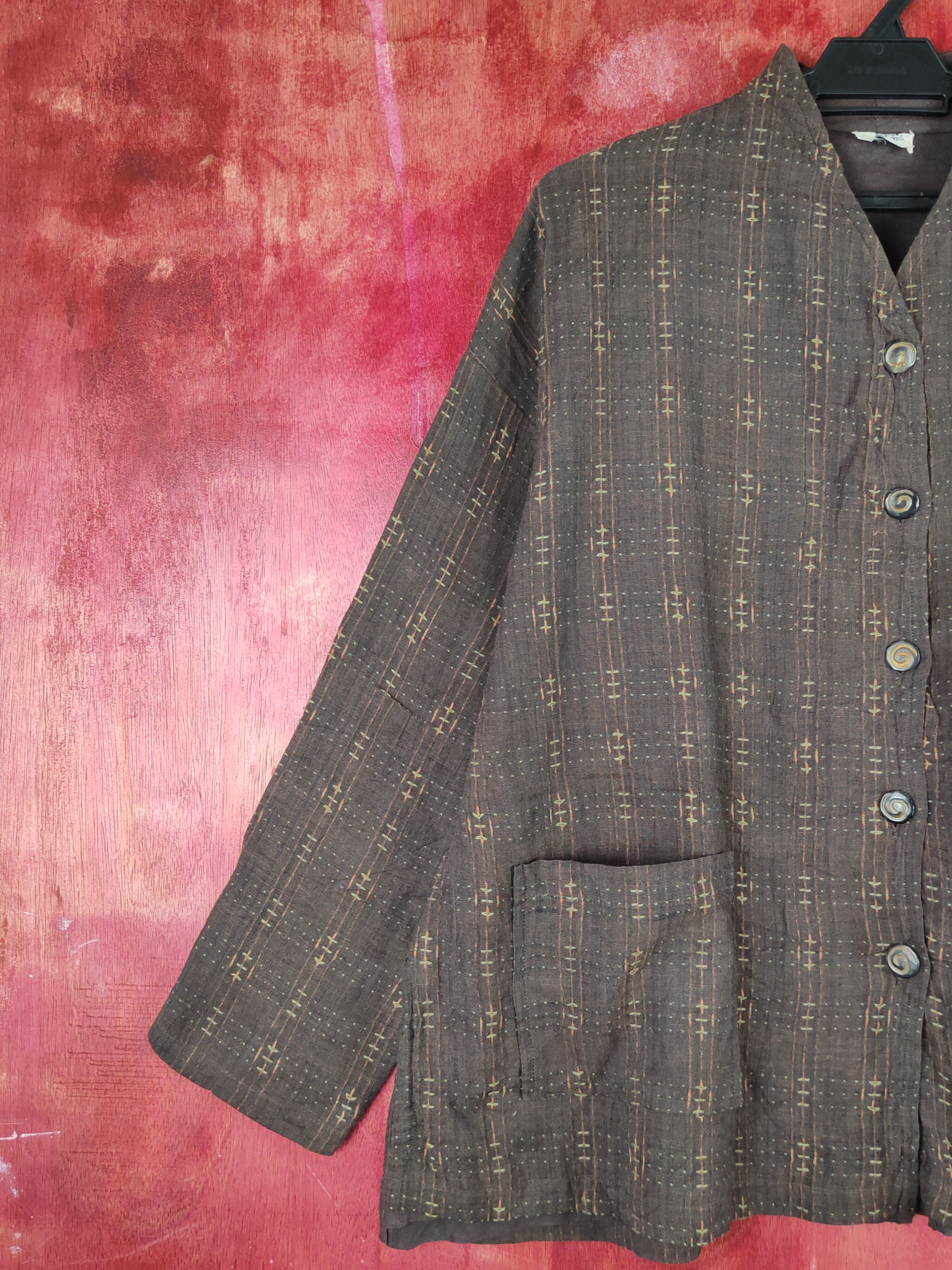 Japanese Brand × Vintage Antenne Trois Dark Brown Button Ups #S1355 Size XL / US 12-14 / IT 48-50 - 3 Thumbnail