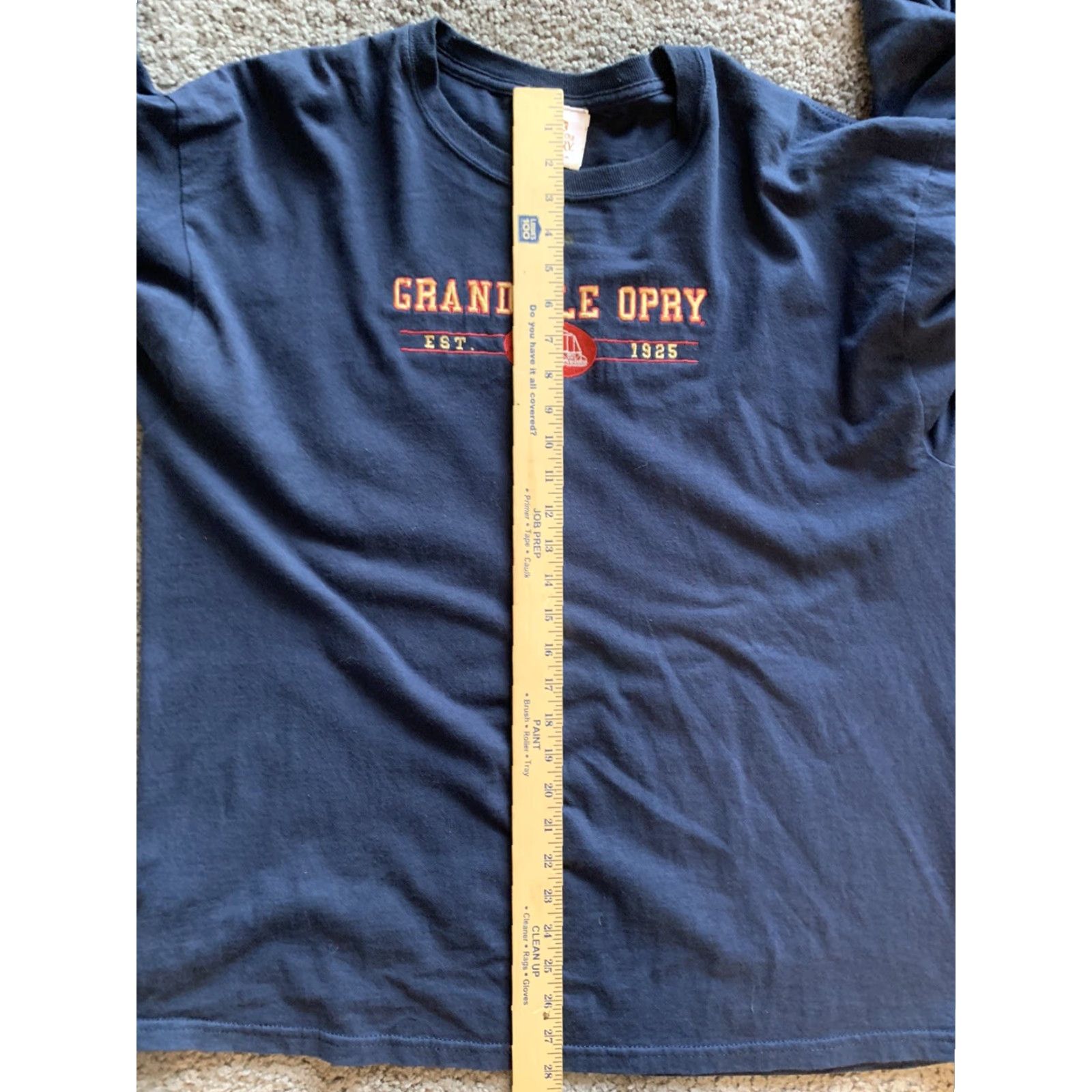Gildan VINTAGE GRAND OLE OPRY BLUE SHIRT Crew Neck Long Sleeve T-Shirt Adult Large Size US L / EU 52-54 / 3 - 5 Thumbnail