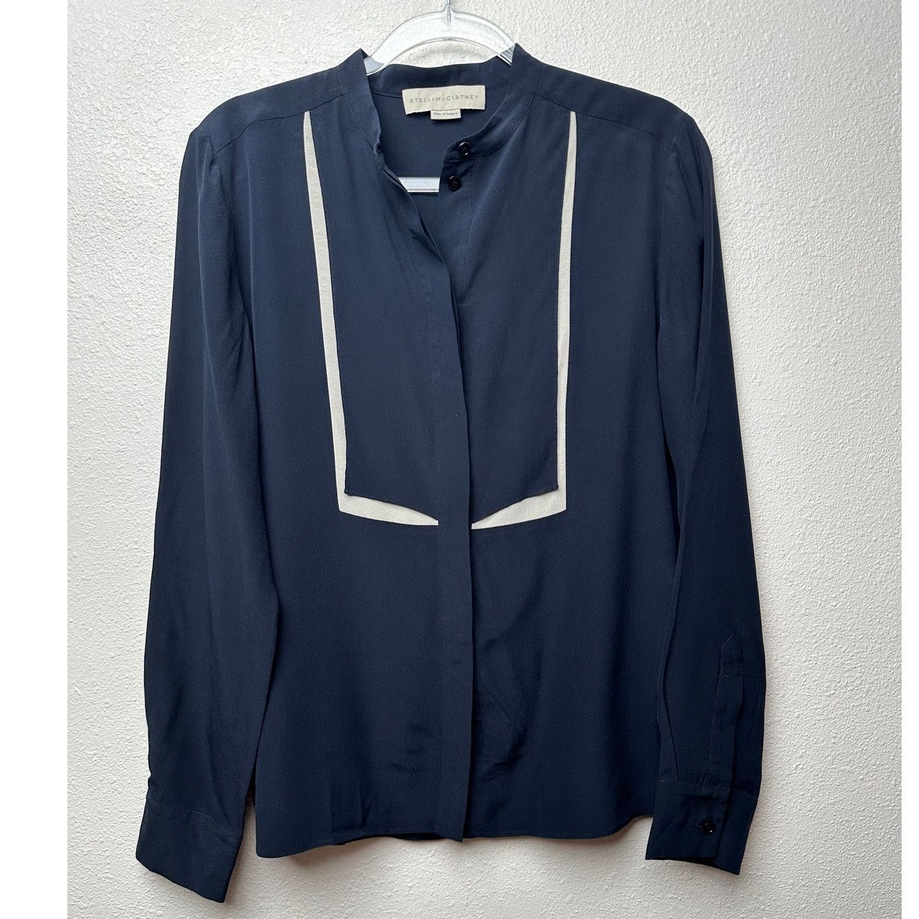 Stella McCartney Stella McCartney Blouse Black/Taupe Womens US L 100% Silk Size L / US 10 / IT 46 - 5 Thumbnail