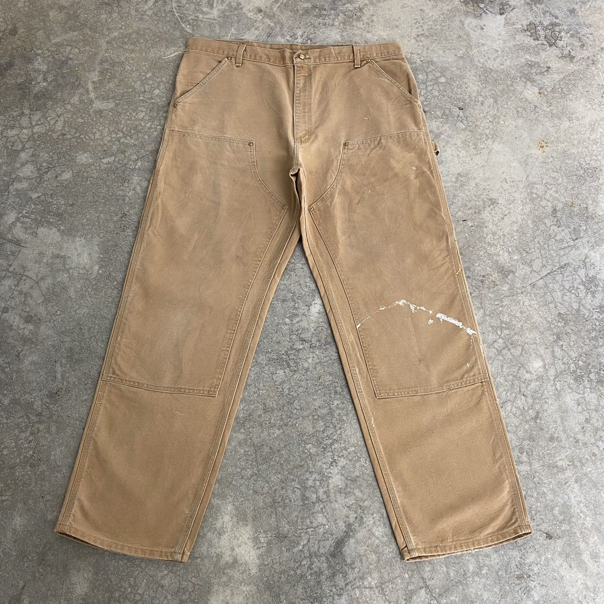 Carhartt Vintage Carhartt Double Knee Faded Splatter Carpenter Pants Size US 38 / EU 54 - 1 Thumbnail