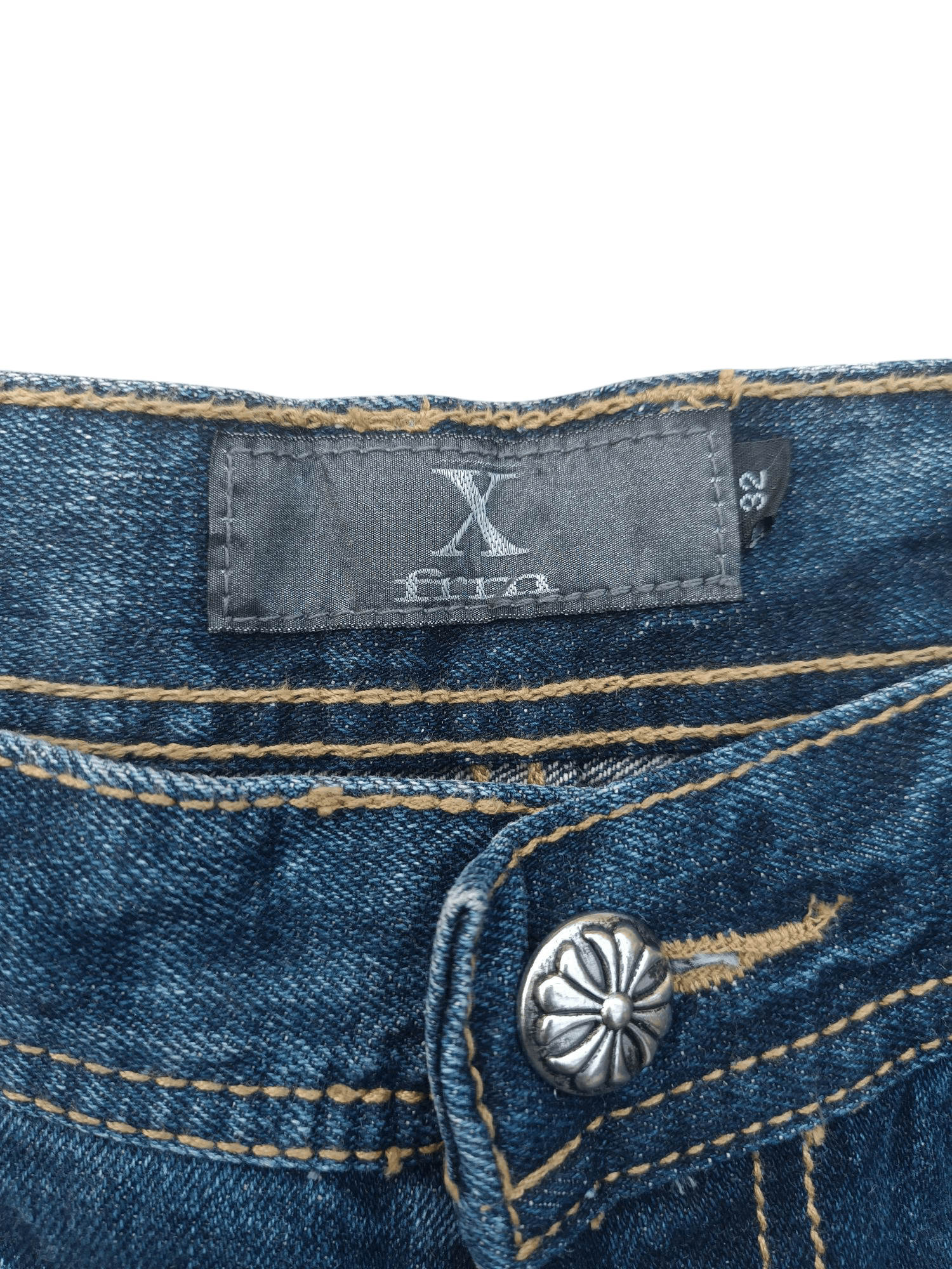 Japanese Brand × Seditionaries FIRE 🔥 Japanese Painted Faded Flare Stud Jeans 🔥 E065 Size US 34 / EU 50 - 10 Thumbnail