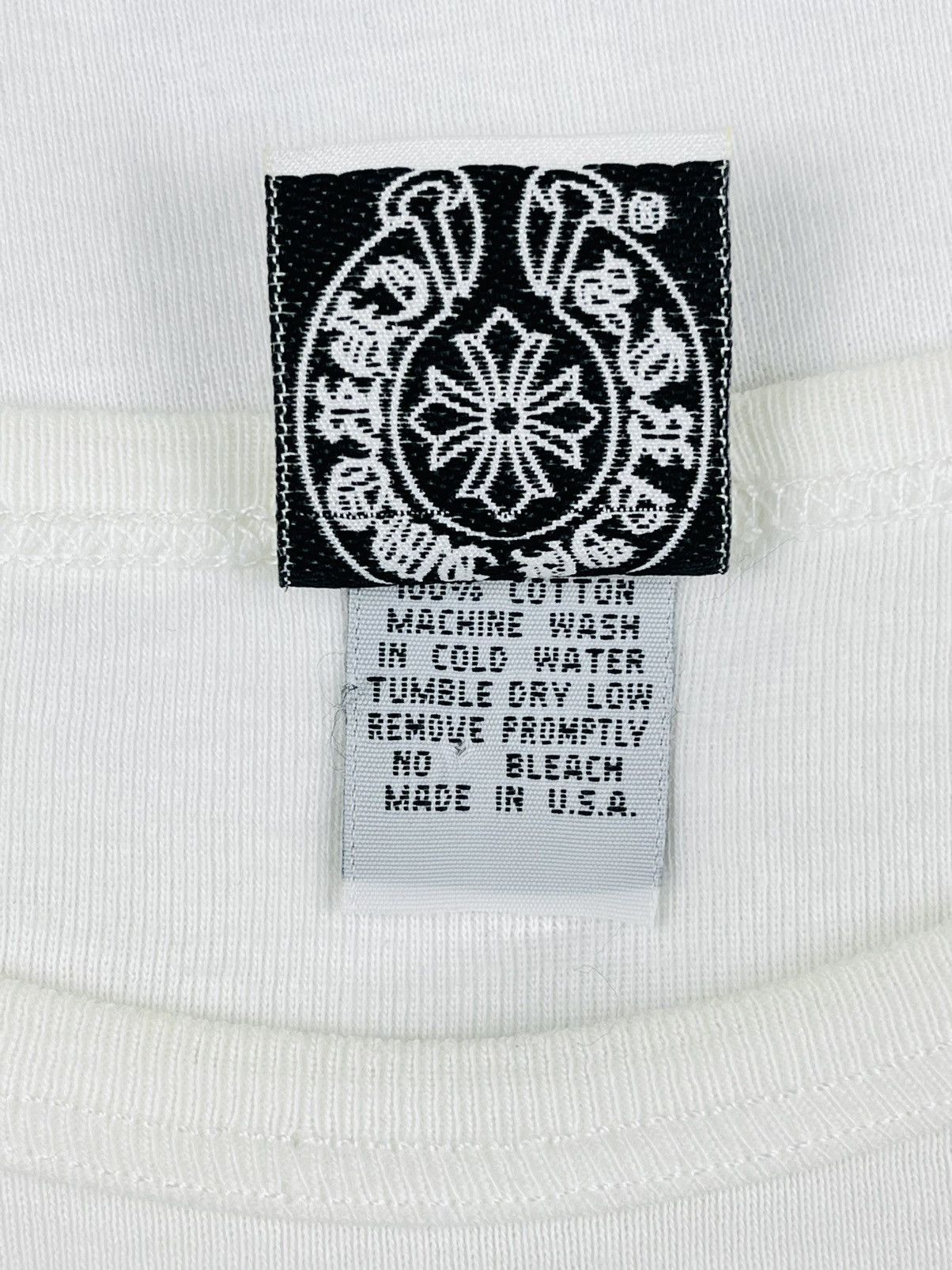 Chrome Hearts Chrome Hearts USA Flag Scroll Logo Baby Tee Tshirt White Size ONE SIZE - 7 Thumbnail