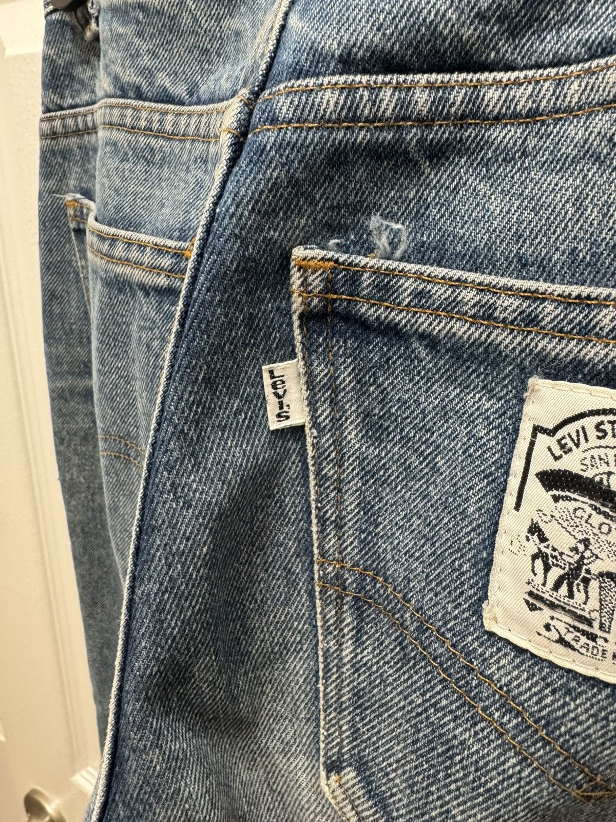 Levi's Vintage Clothing Levi's Levis Vintage White Tab Denim Jeans Flared Distressed Size US 30 / EU 46 - 5 Thumbnail