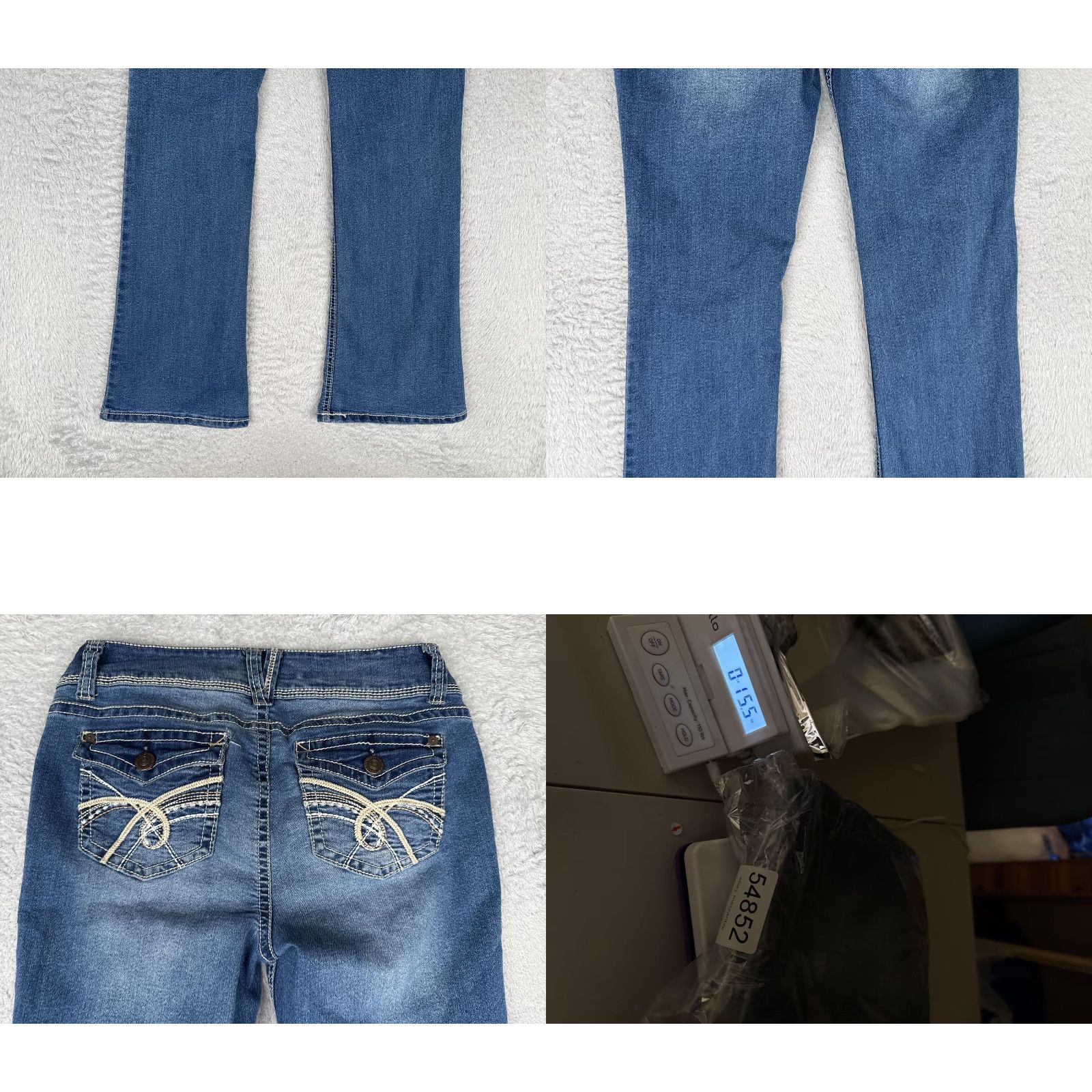 Vintage WallFlower Jeans Bootcut Jeans Juniors 9 Blue Medium Wash Low Rise Stretch Denim 29x30 Womens Regular 5-Pocket Design City Festival Hipster N/A Size 30" / US 8 / IT 44 - 10 Thumbnail