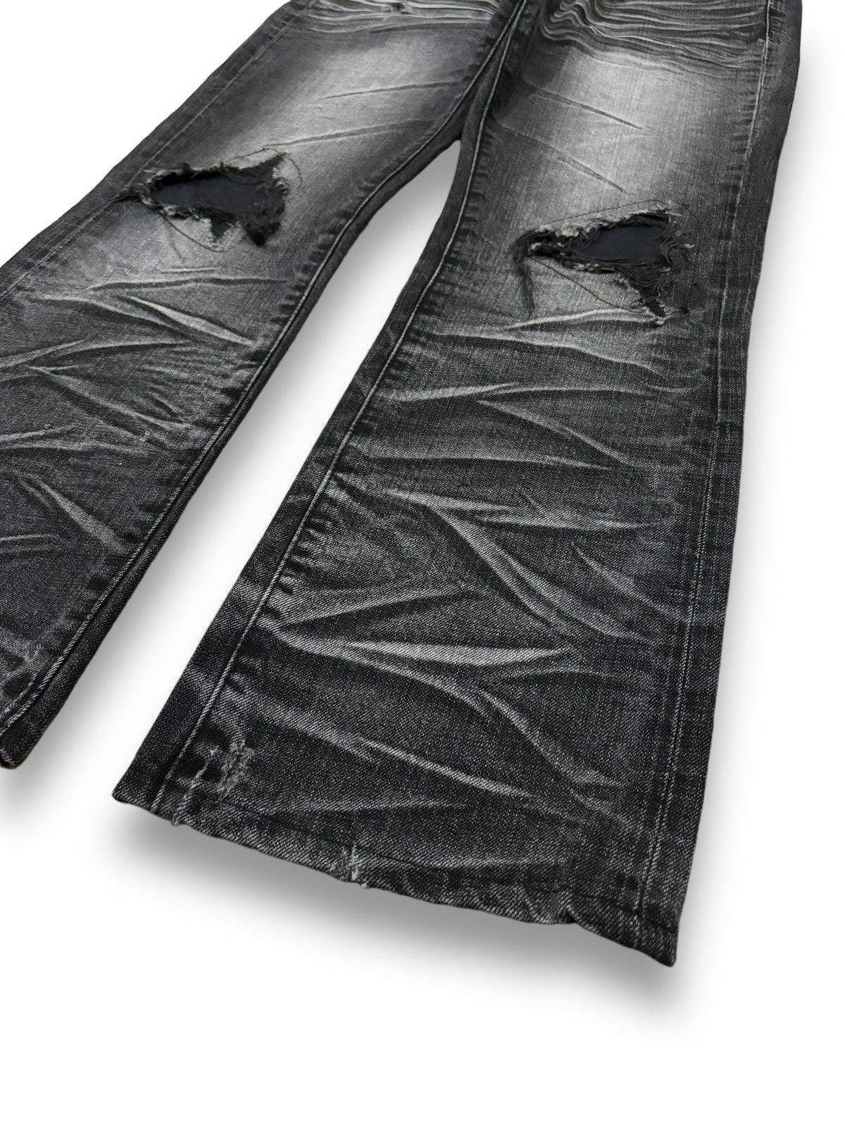 If Six Was Nine Vintage Japanese Brand Whiskers Faded Loose Distressed Jeans Size US 32 / EU 48 - 11 Thumbnail