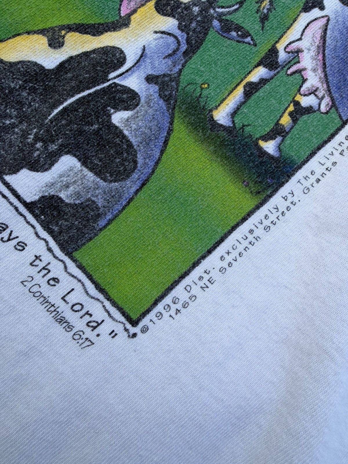 Delta 1996 Choose to be different, Choose Christ Cow graphic t Size US L / EU 52-54 / 3 - 3 Thumbnail