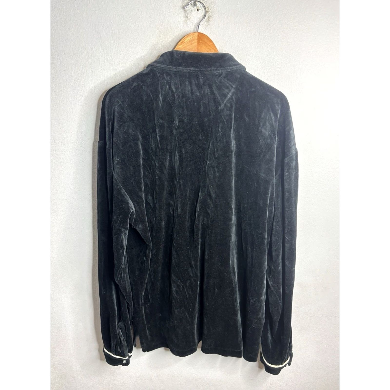 Sean John VINTAGE SEAN JOHN Velour Button Up Tracksuit Black XL Mens Y2K 10026 Size US 36 / EU 52 - 5 Thumbnail
