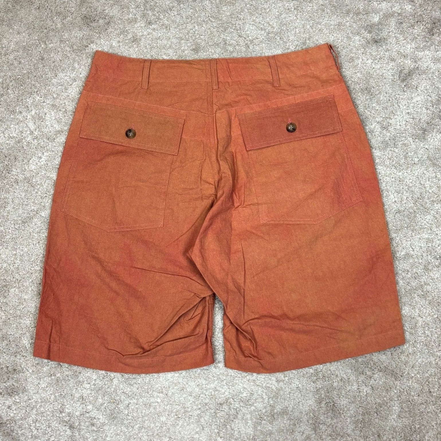 Engineered Garments NWT Engineered Garments Fatigue Chino 9" Shorts Men M Minimalist Orange Chino 9" Shorts Mens M Orange Size US 31 - 3 Thumbnail