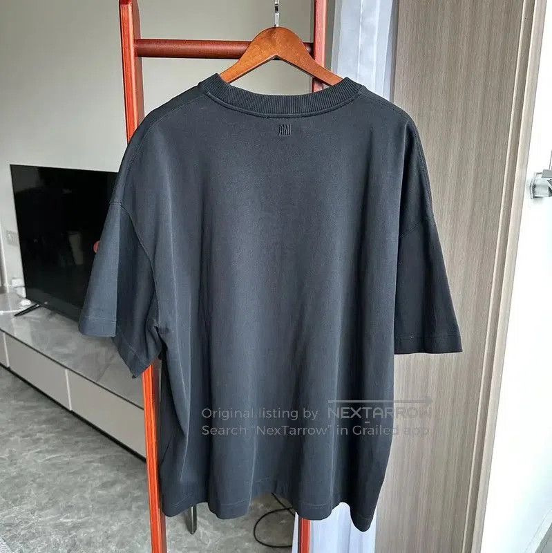 AMI AMI Black Cotton Summer T-shirt for Men . Size US XL / EU 56 / 4 - 2 Thumbnail