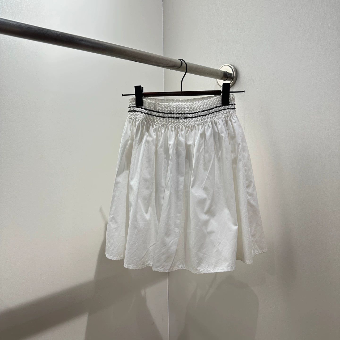 Miu Miu MIU MIU may728 Logo Letter Skirt 36 Cotton Size 25" / US 0 / IT 36 - 2 Thumbnail