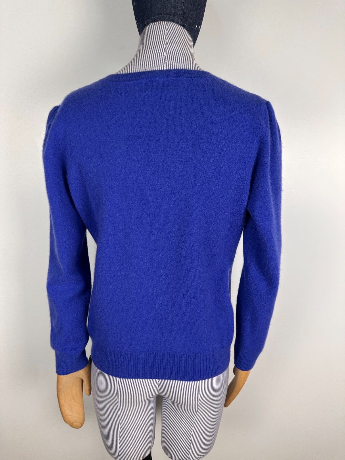 Other F&F 100% Cashmere V-Neck Jumper Sweater Blue Size UK16 Size XL / US 12-14 / IT 48-50 - 5 Thumbnail