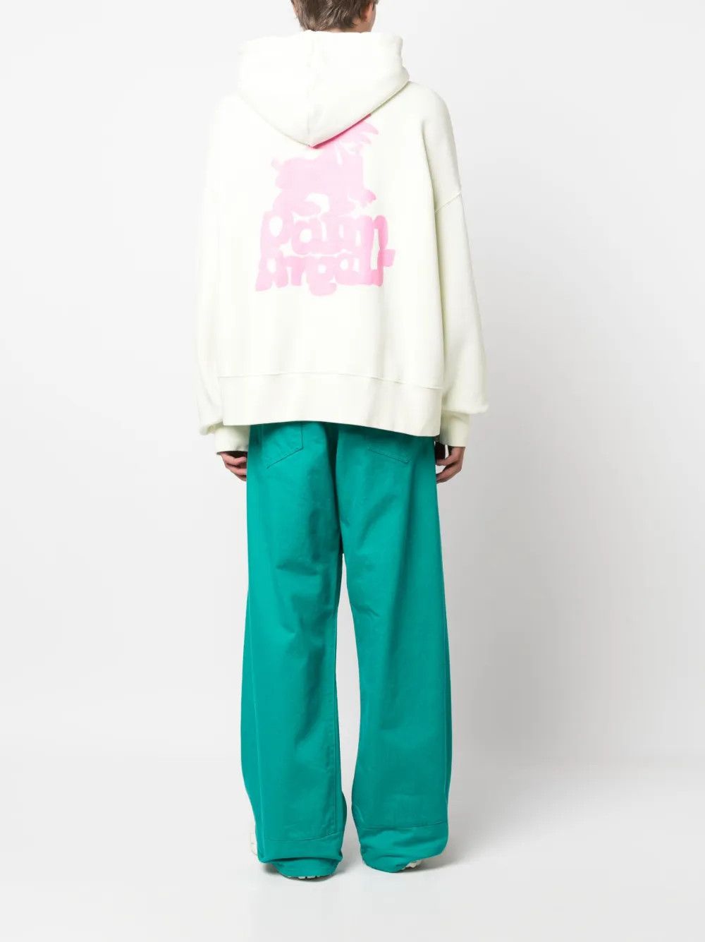 Palm Angels o1y0325 Logo Hoodie in Light Green Size US XL / EU 56 / 4 - 5 Thumbnail