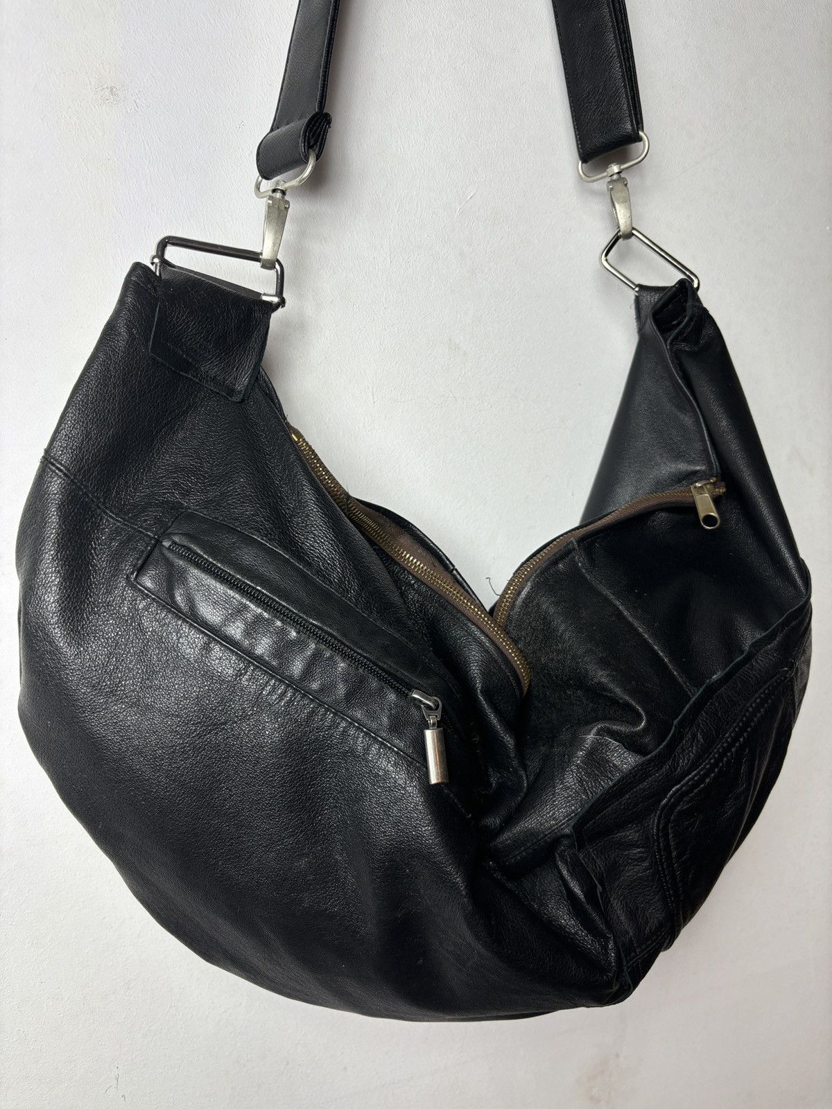 Japanese Brand × Vintage Bag hobo hand tote shoulder black noir pocket Size ONE SIZE - 5 Thumbnail