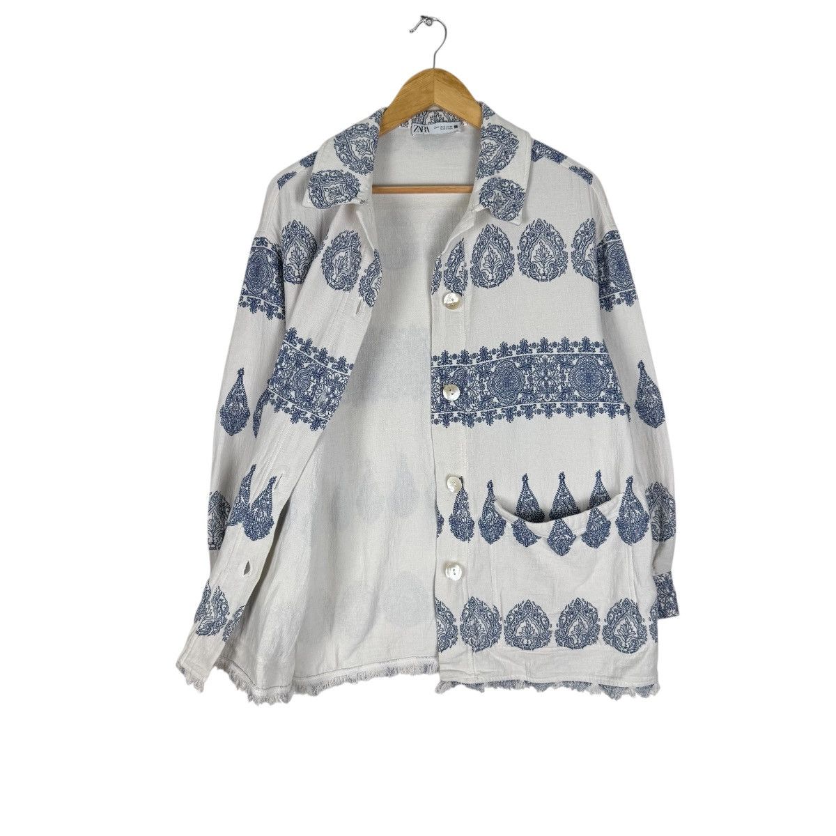 Zara 🌟ZARA PAISLEY BUTTON JACKET Size M / US 6-8 / IT 42-44 - 9 Thumbnail
