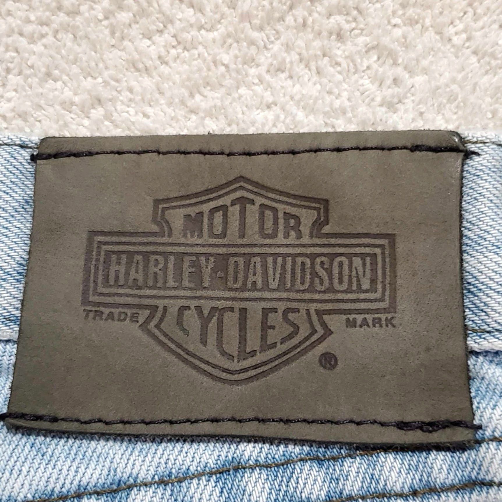Harley Davidson VINTAGE Harley-Davidson Jeans Bootcut 8R Women's Blue Biker 2003 Y2K 30x29 Size 30" / US 8 / IT 44 - 3 Thumbnail